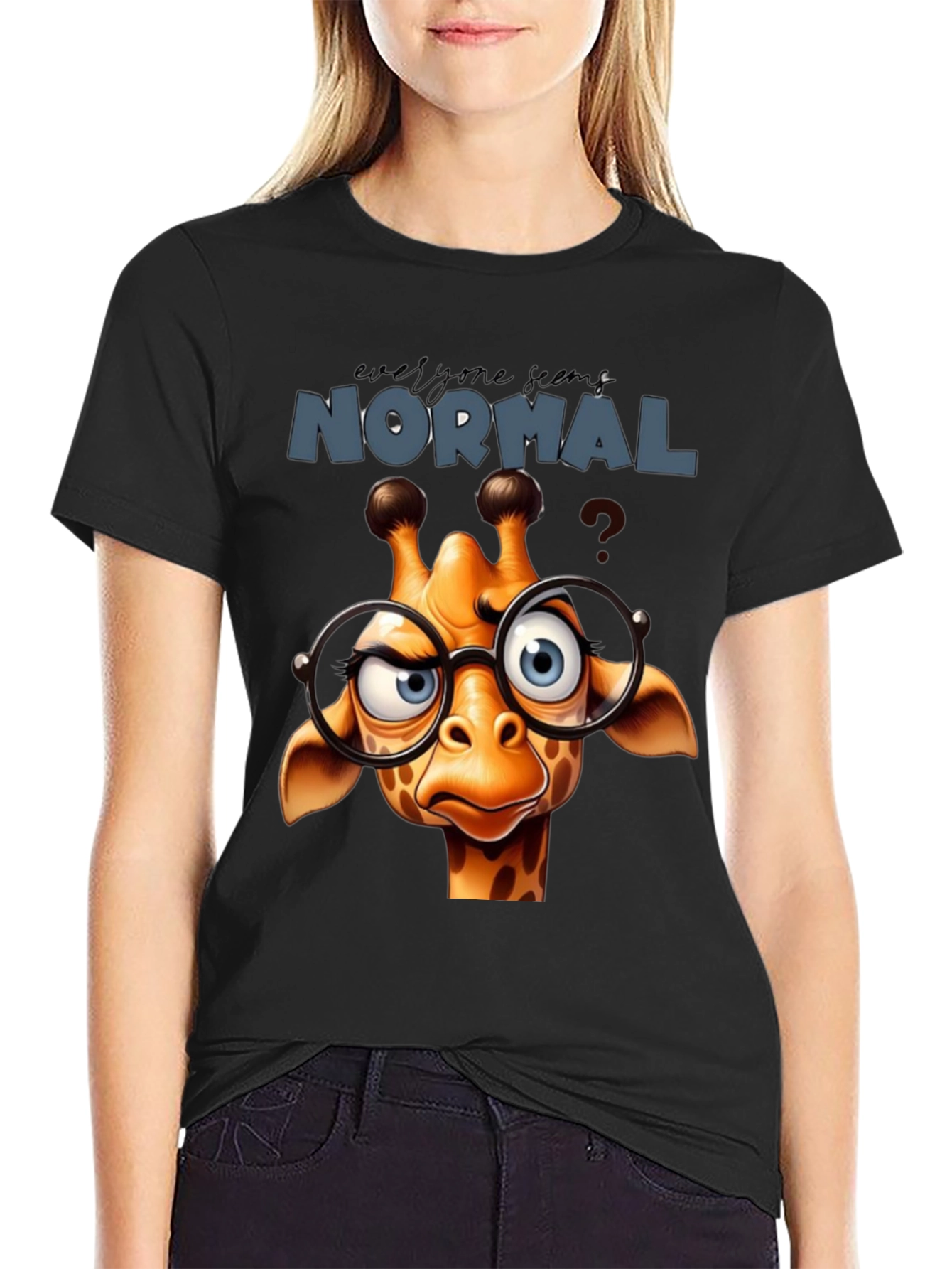 Funny Giraffe T-Shirt - Everyone Seems Normal Tee
