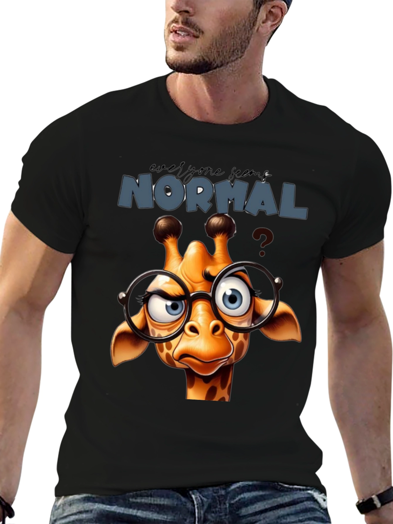 Funny Giraffe T-Shirt - Everyone Seems Normal Tee