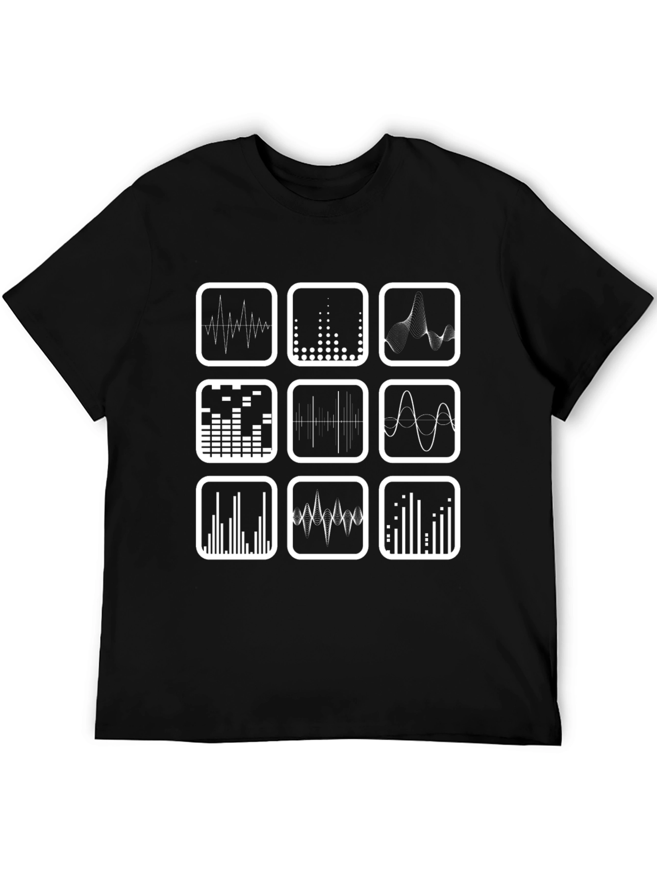 Sound Wave Graphic Tee - Black