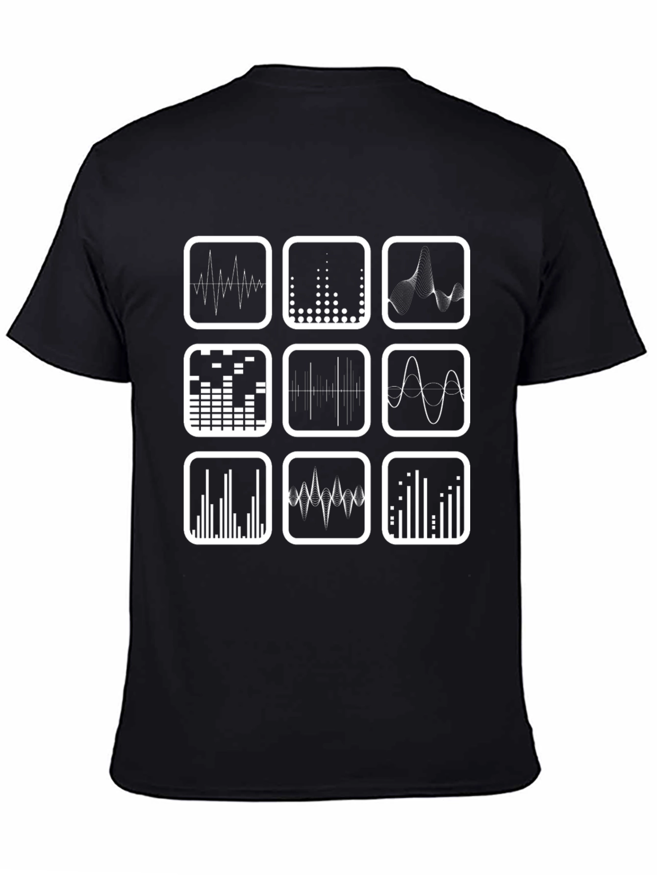 Sound Wave Graphic Tee - Black