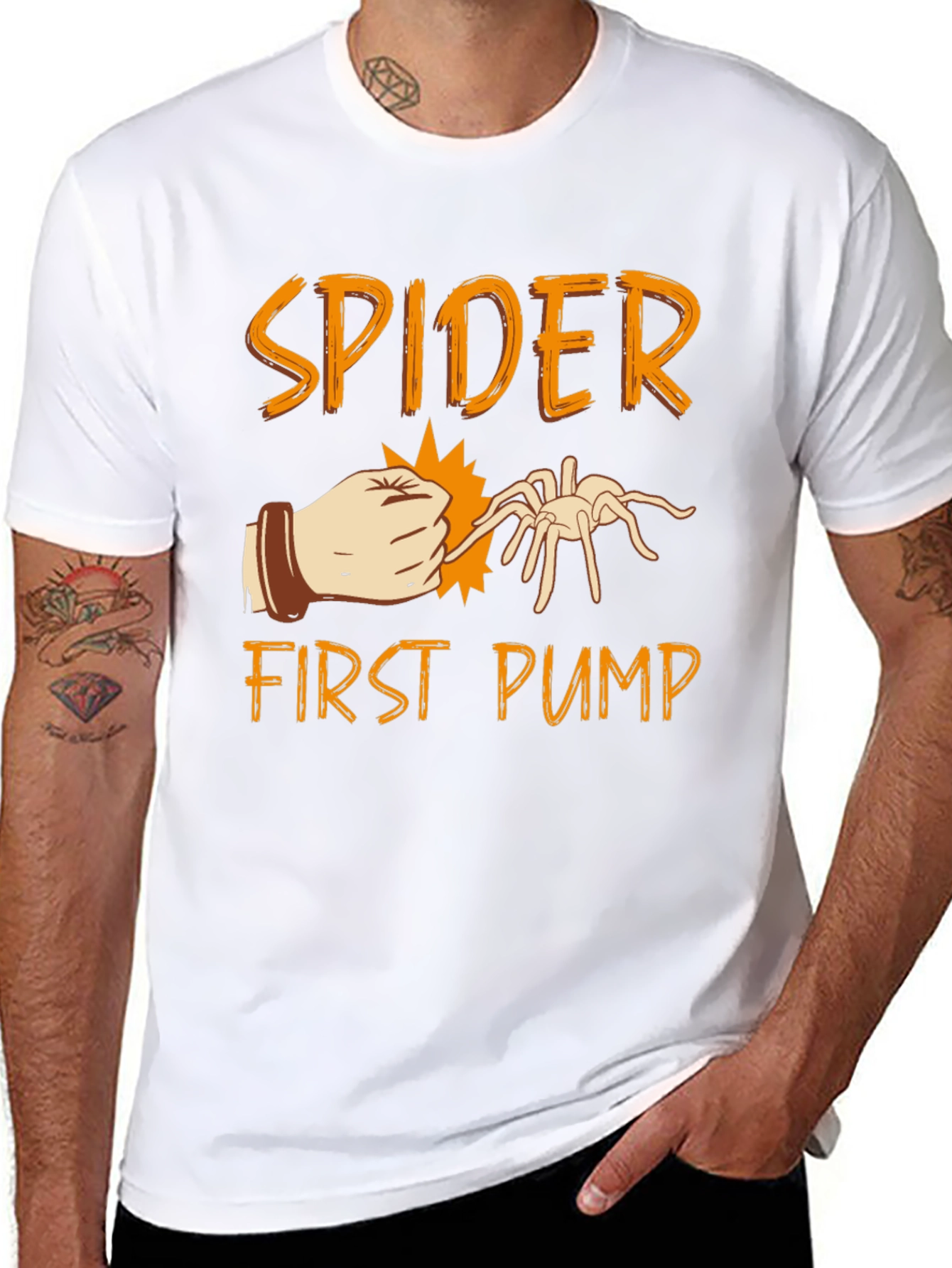 Spider First Pump Black Graphic T-Shirt