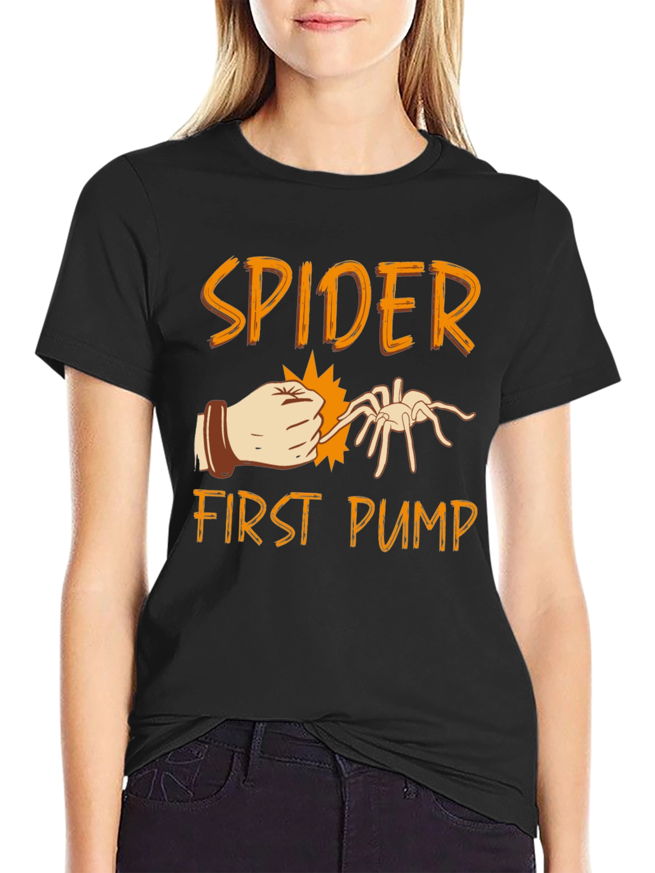 Spider First Pump Black Graphic T-Shirt