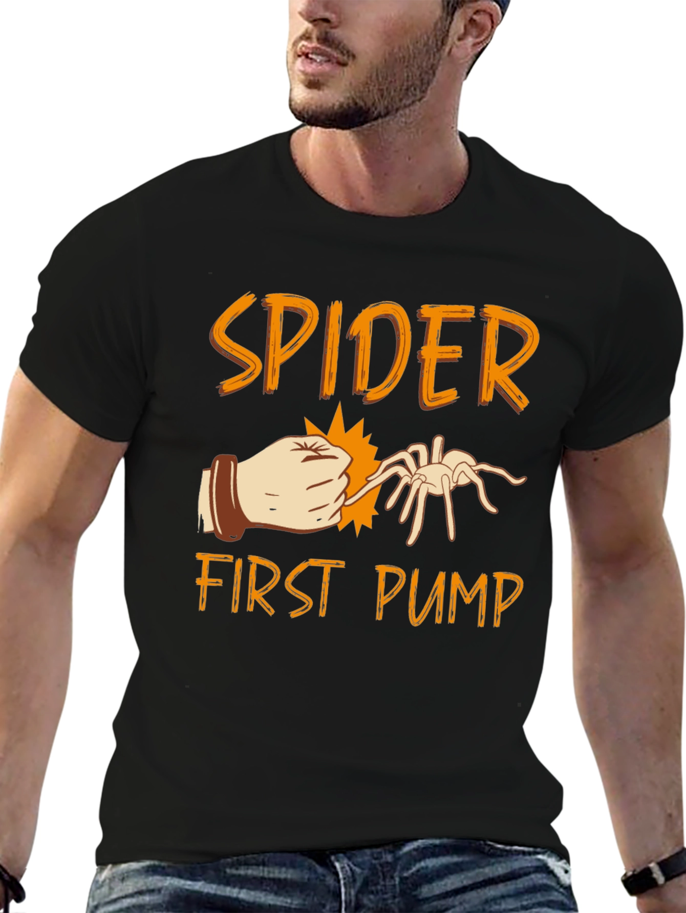 Spider First Pump Black Graphic T-Shirt