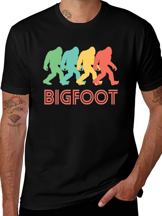 Retro Bigfoot T-Shirt - Sasquatch Silhouette Tee