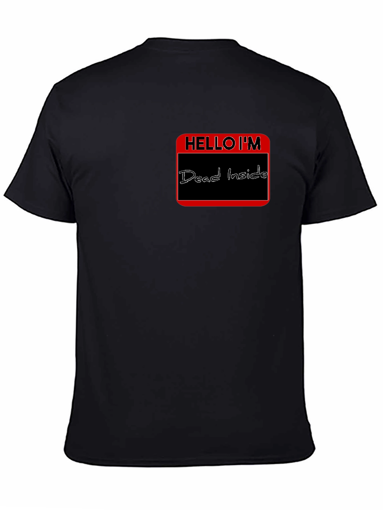 Hello Im Dead Inside Funny Graphic T-Shirt - Black