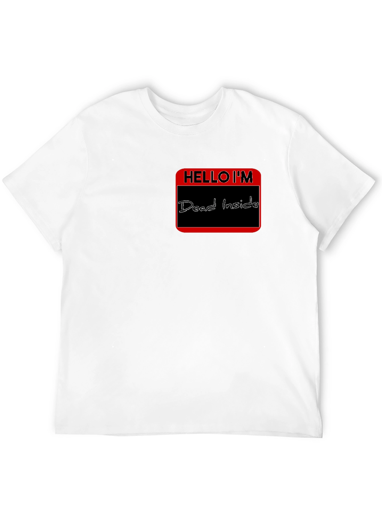 Hello Im Dead Inside Funny Graphic T-Shirt - Black
