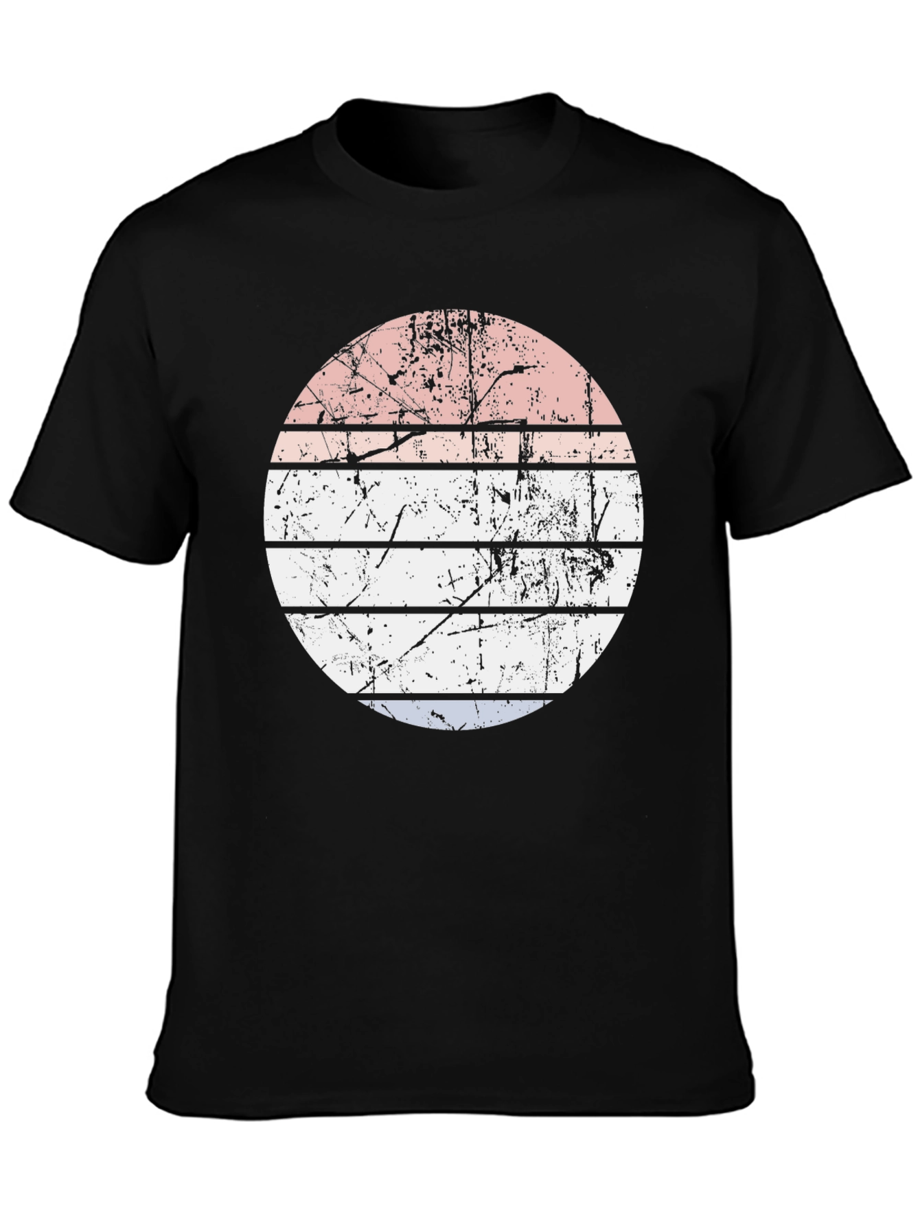 Retro Sunset Graphic Tee - Mens Black T-Shirt