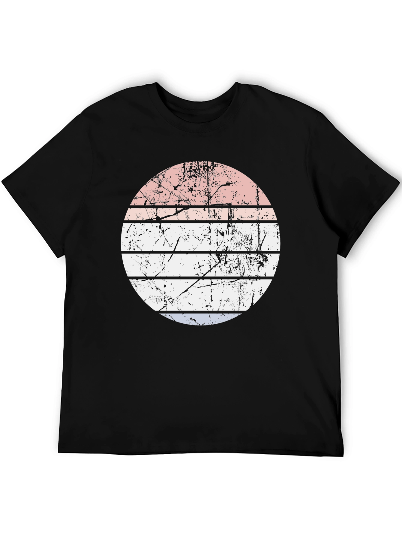Retro Sunset Graphic Tee - Mens Black T-Shirt