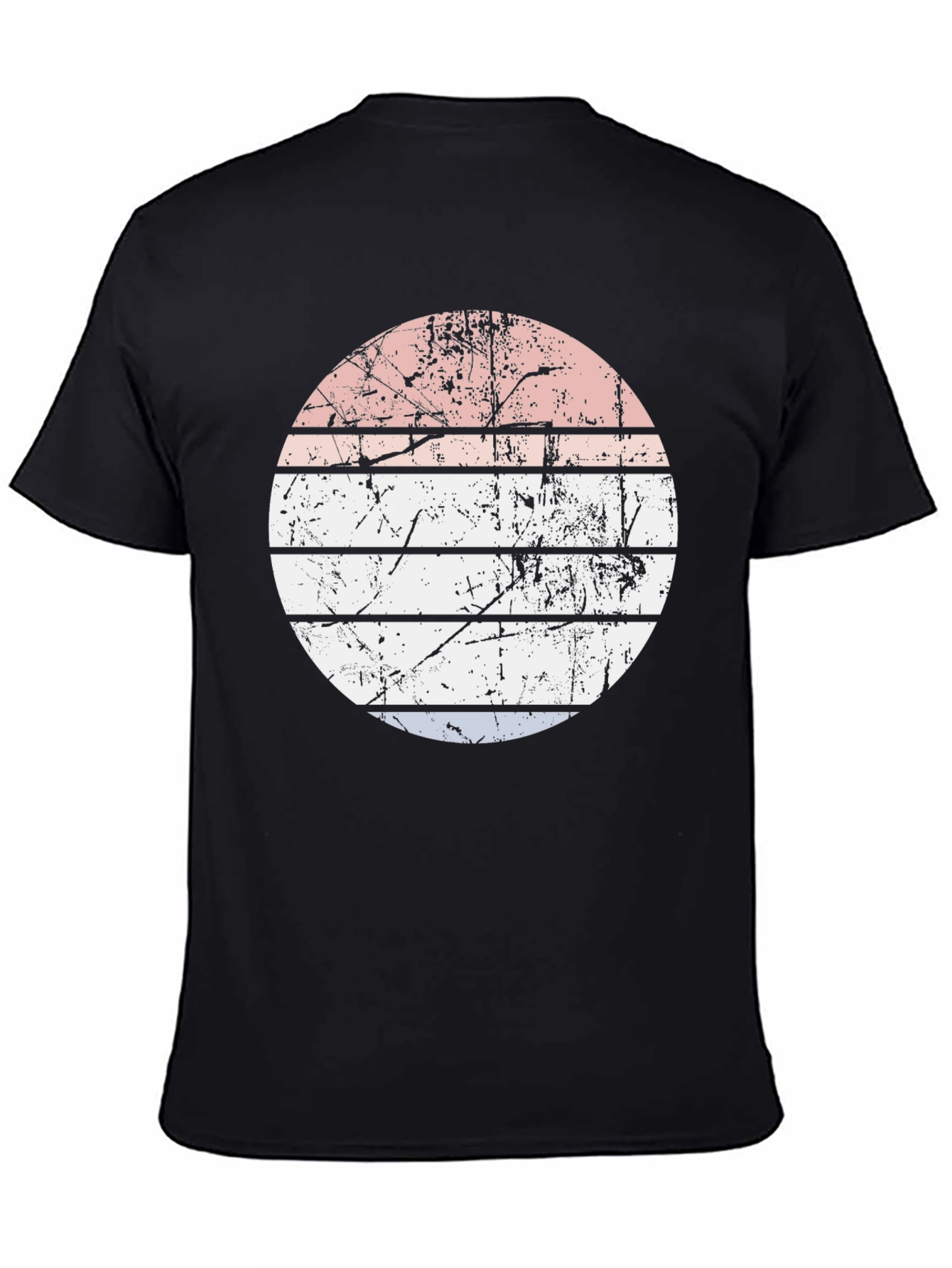 Retro Sunset Graphic Tee - Mens Black T-Shirt