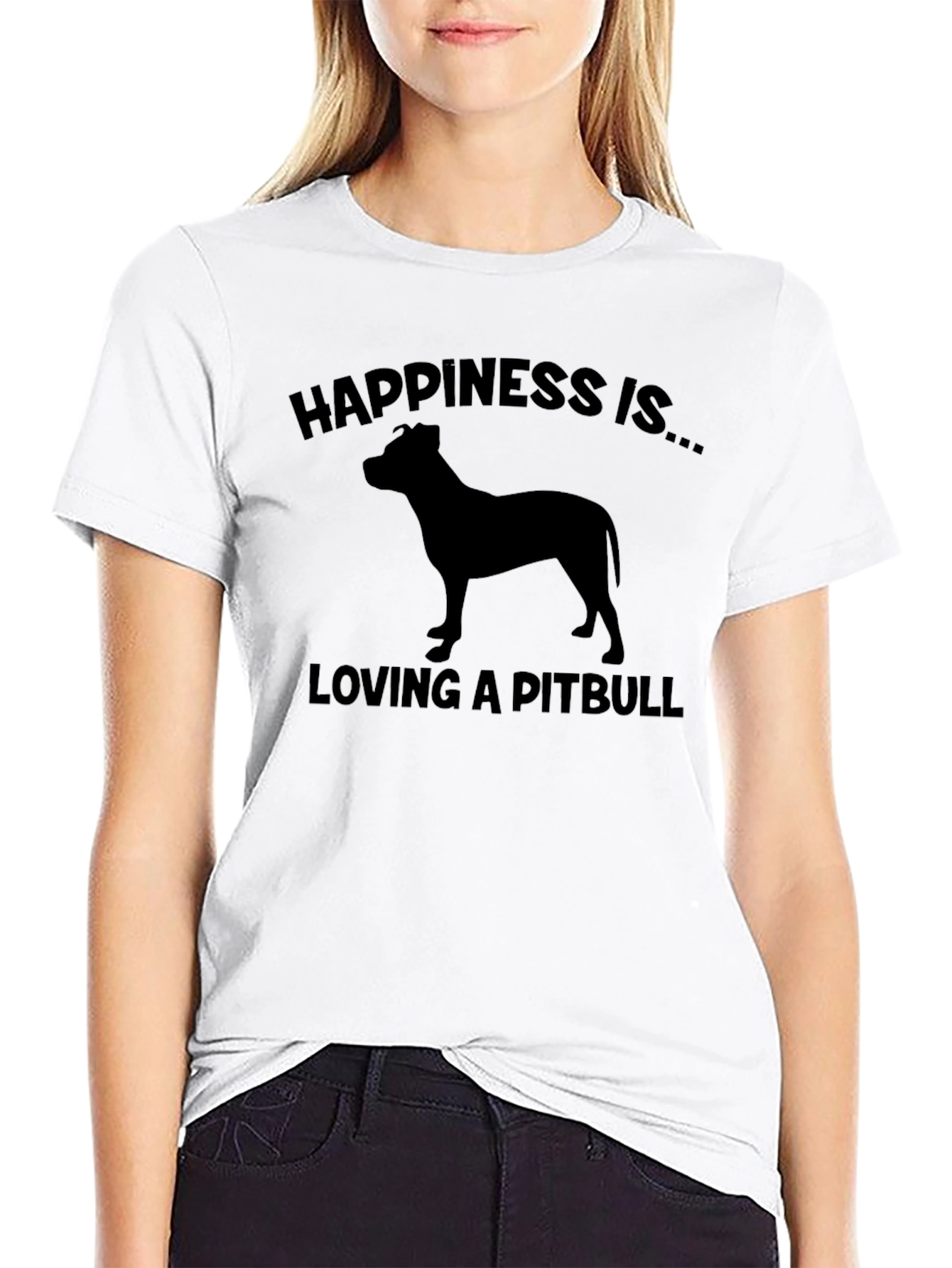 Happiness Pitbull Graphic T-Shirt