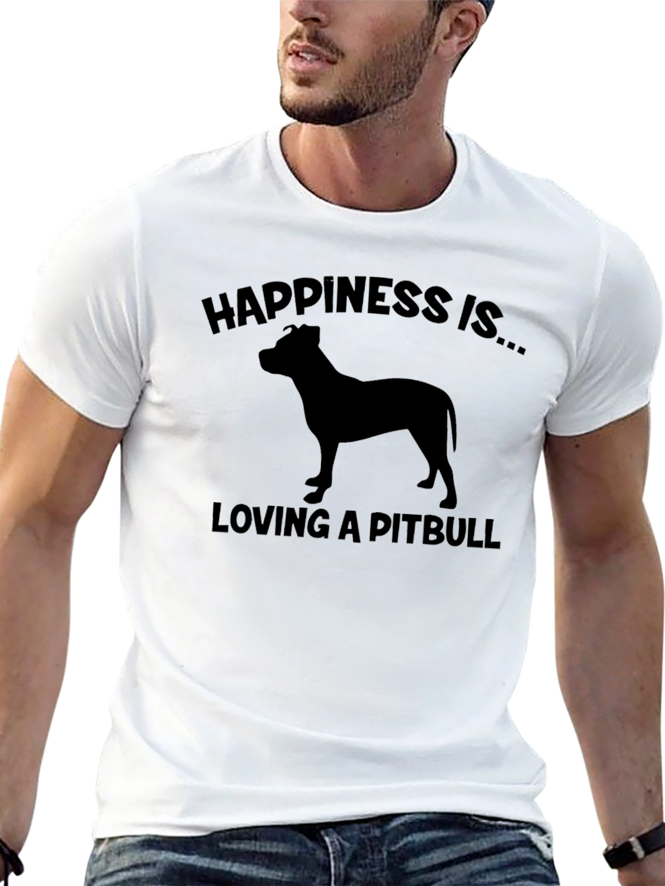 Happiness Pitbull Graphic T-Shirt