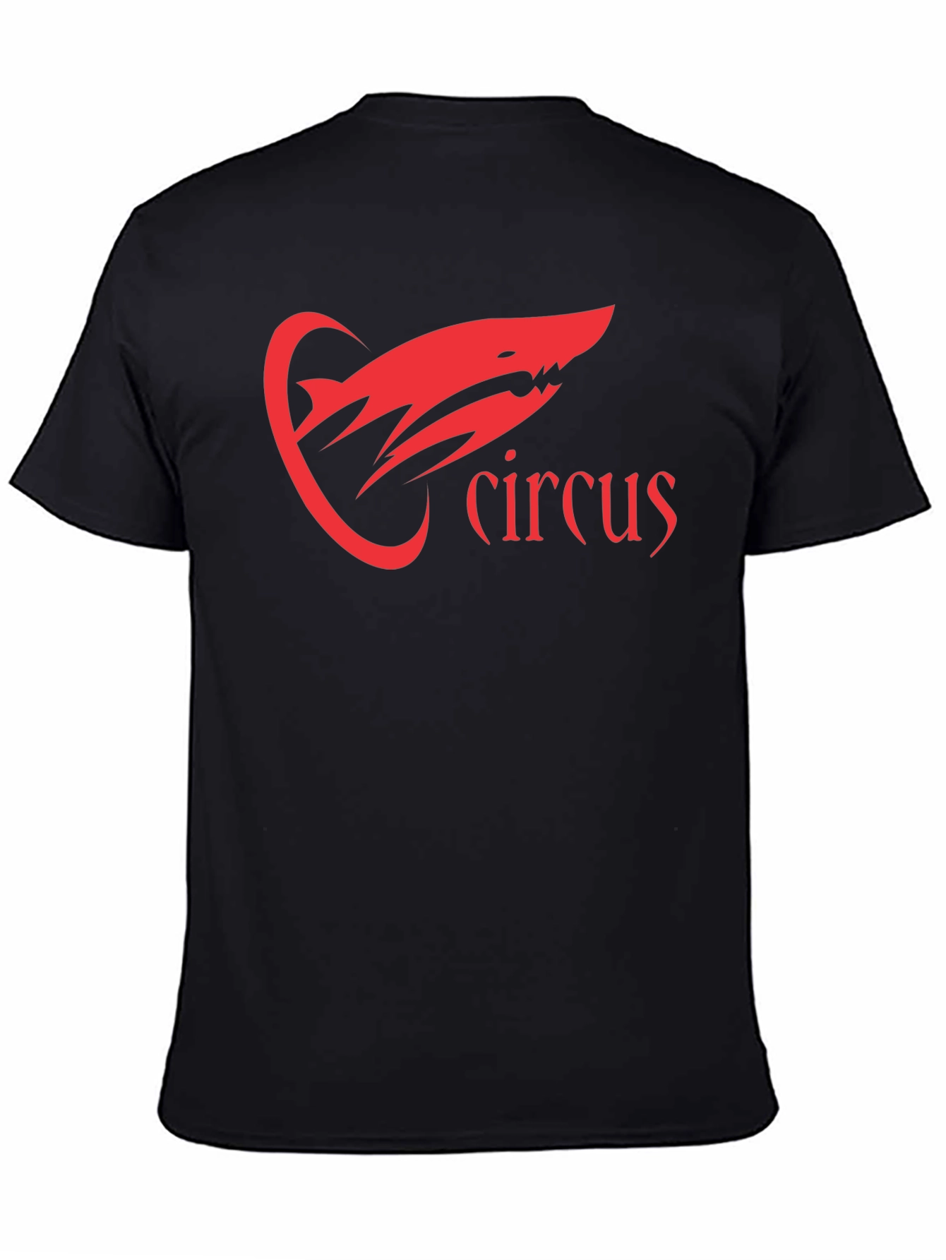 Circus Shark Graphic Tee - Black Cotton T-Shirt