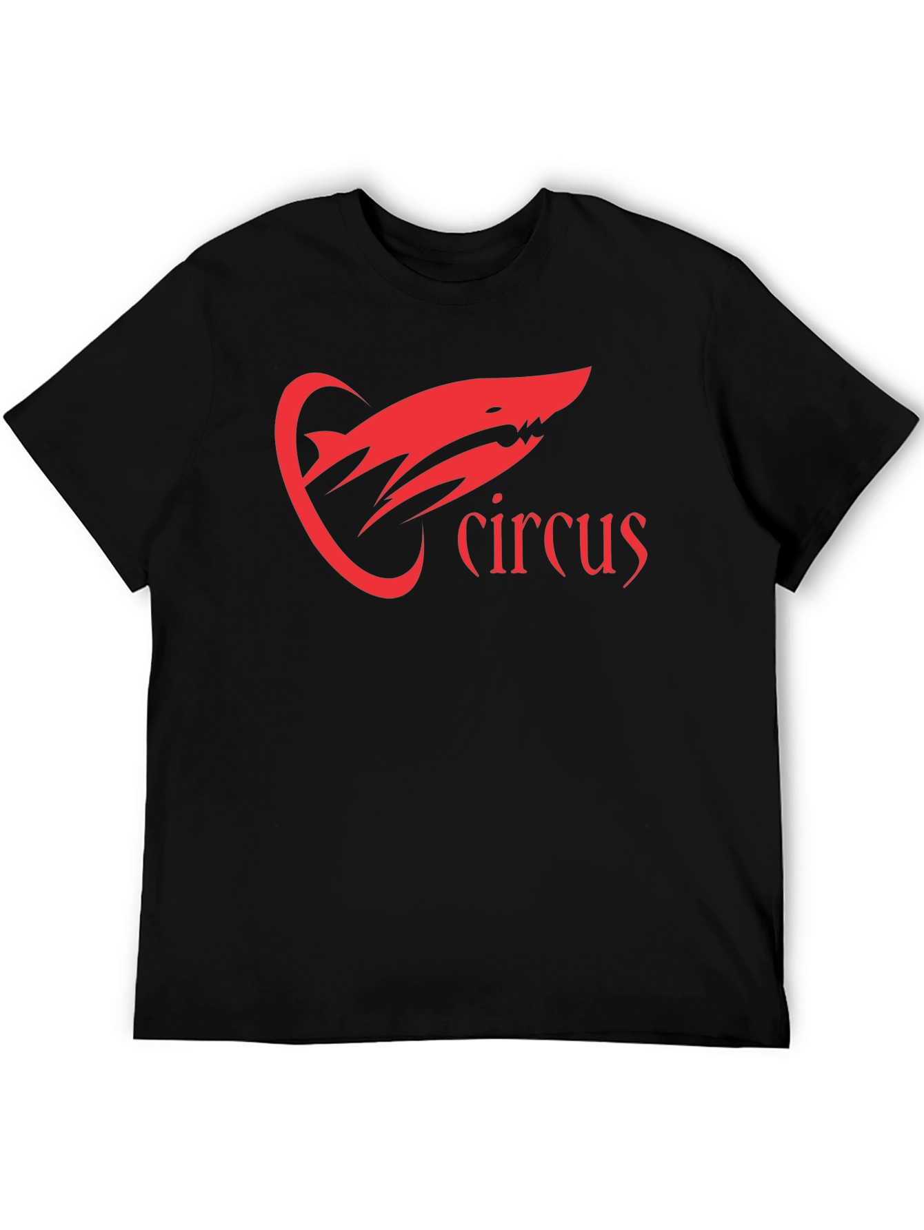Circus Shark Graphic Tee - Black Cotton T-Shirt