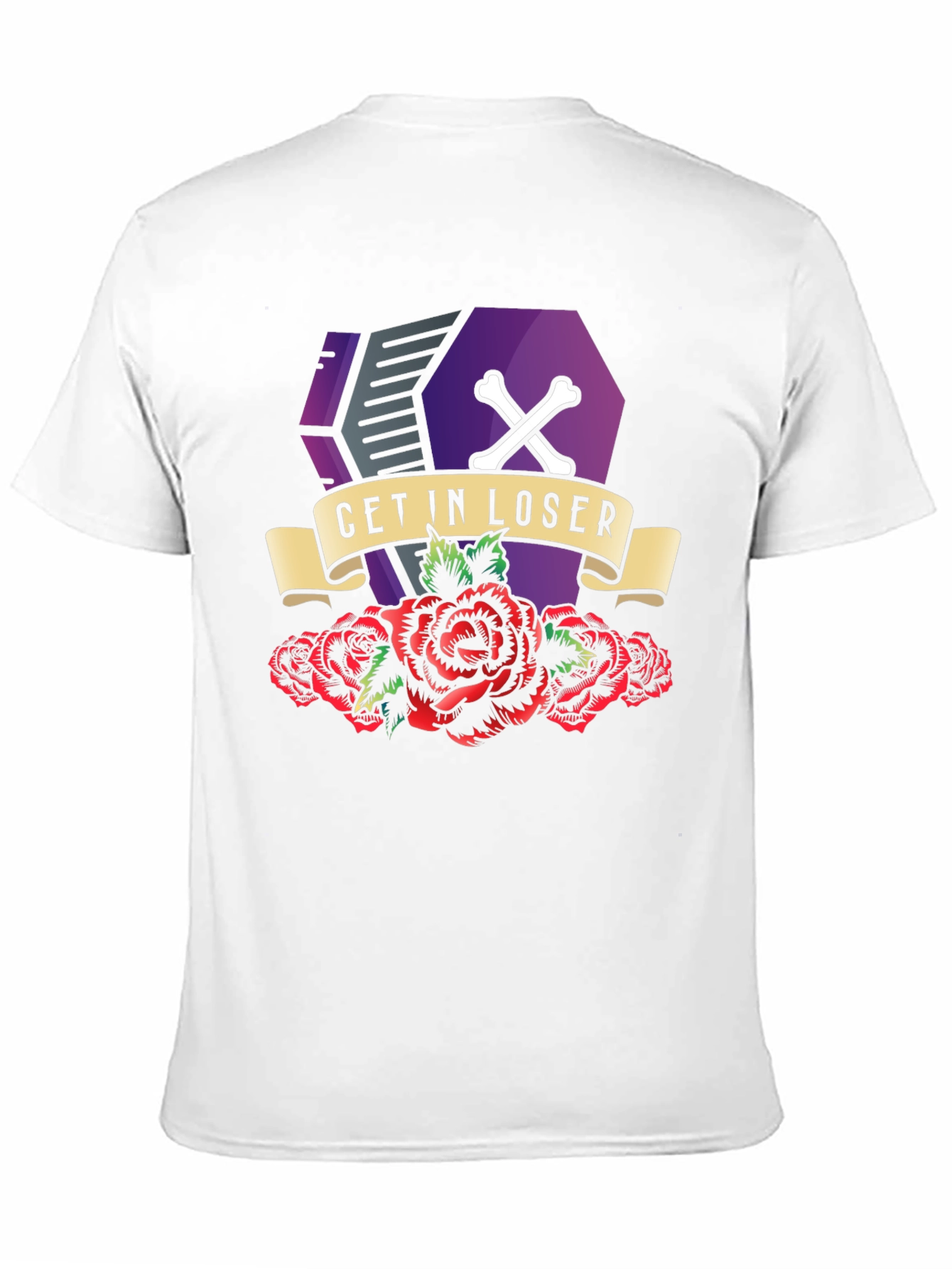 Get In Loser Coffin Roses T-Shirt