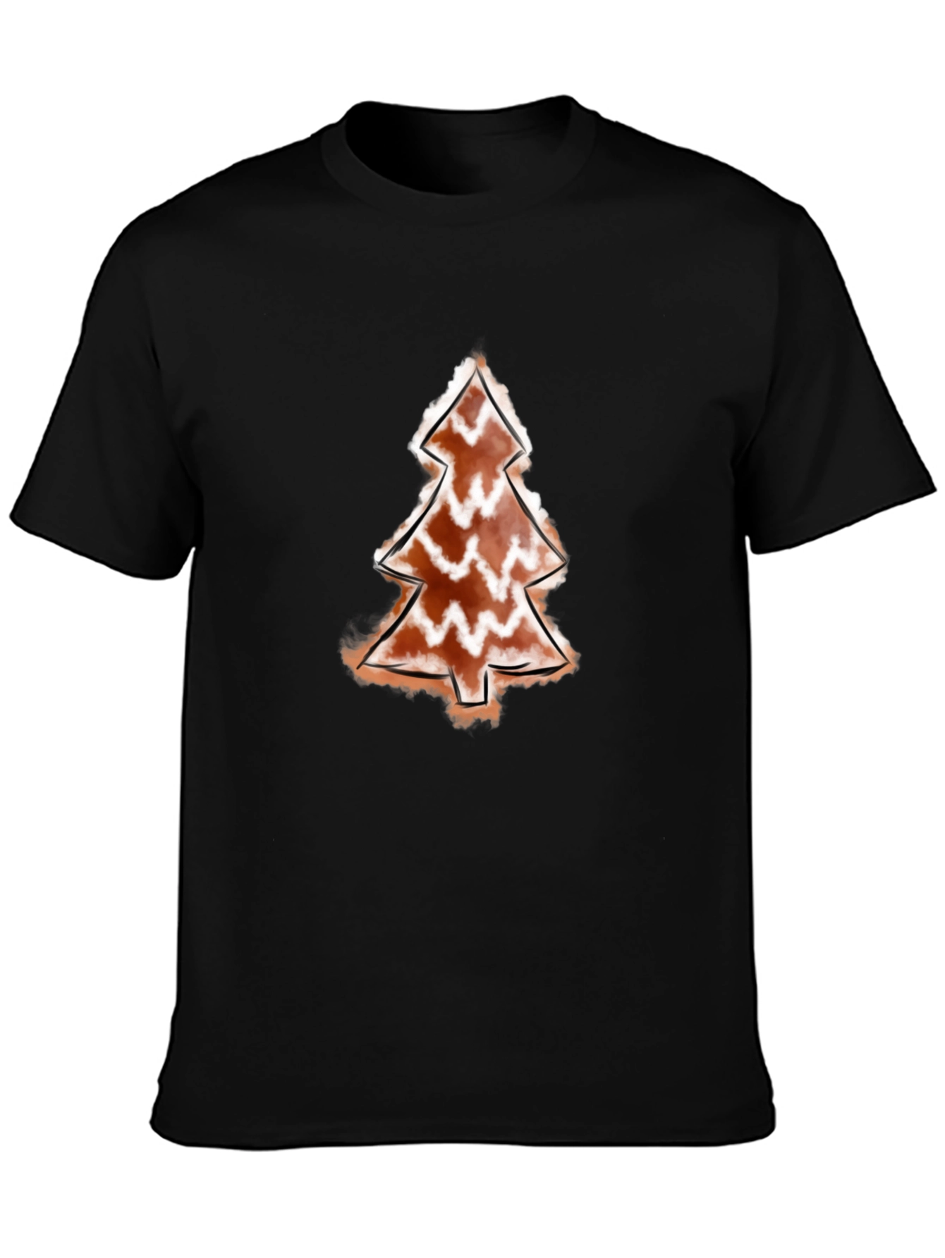 Christmas Tree Graphic Black Tee