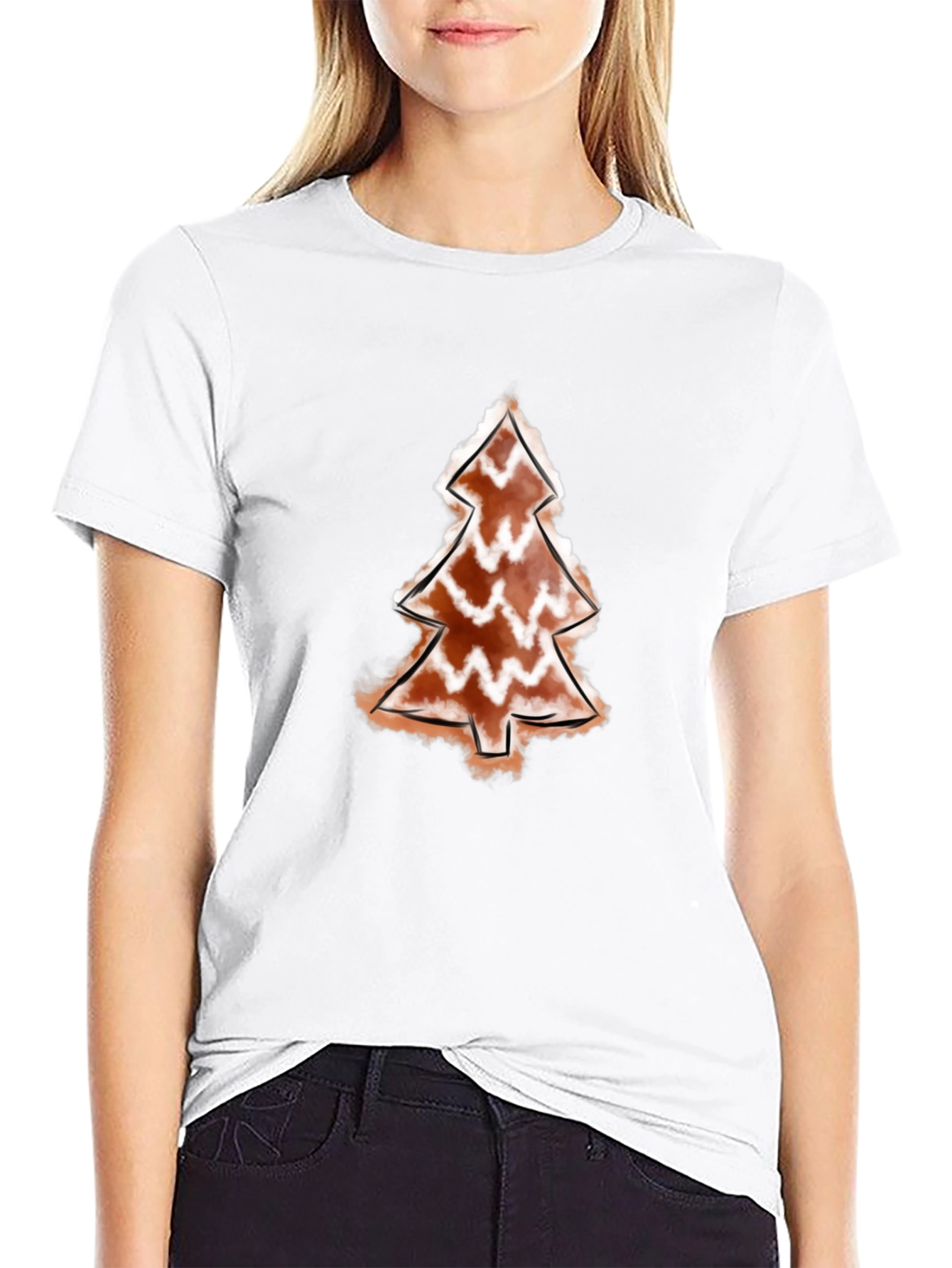 Christmas Tree Graphic Black Tee