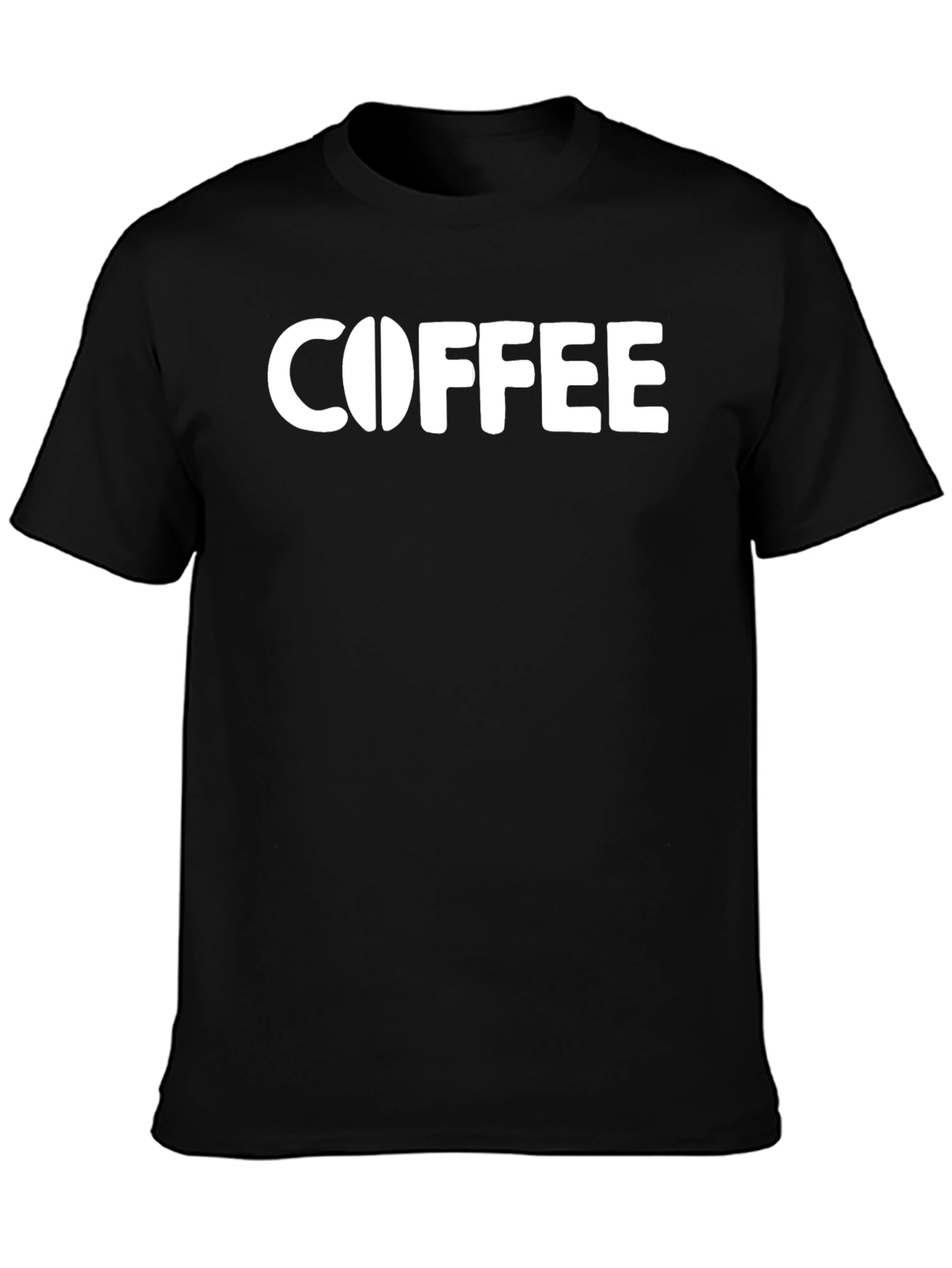Coffee Graphic T-Shirt - Black Cotton Blend