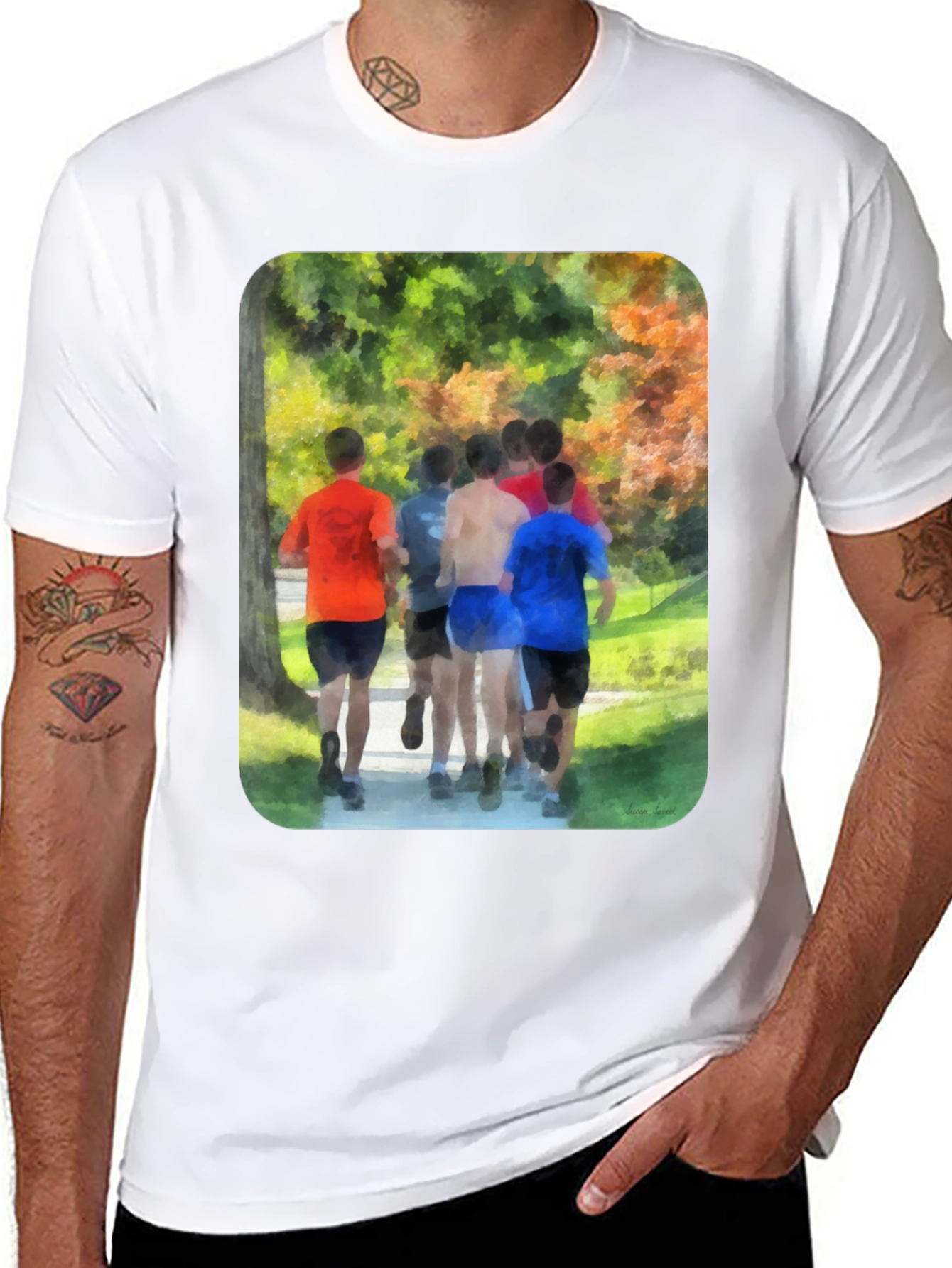 Runners Tee - Artistic Graphic Print