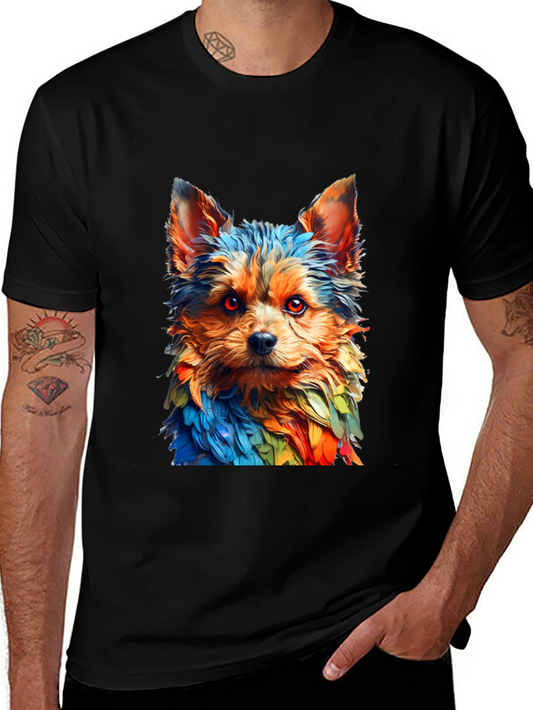 Rainbow Yorkie Dog Graphic Tee