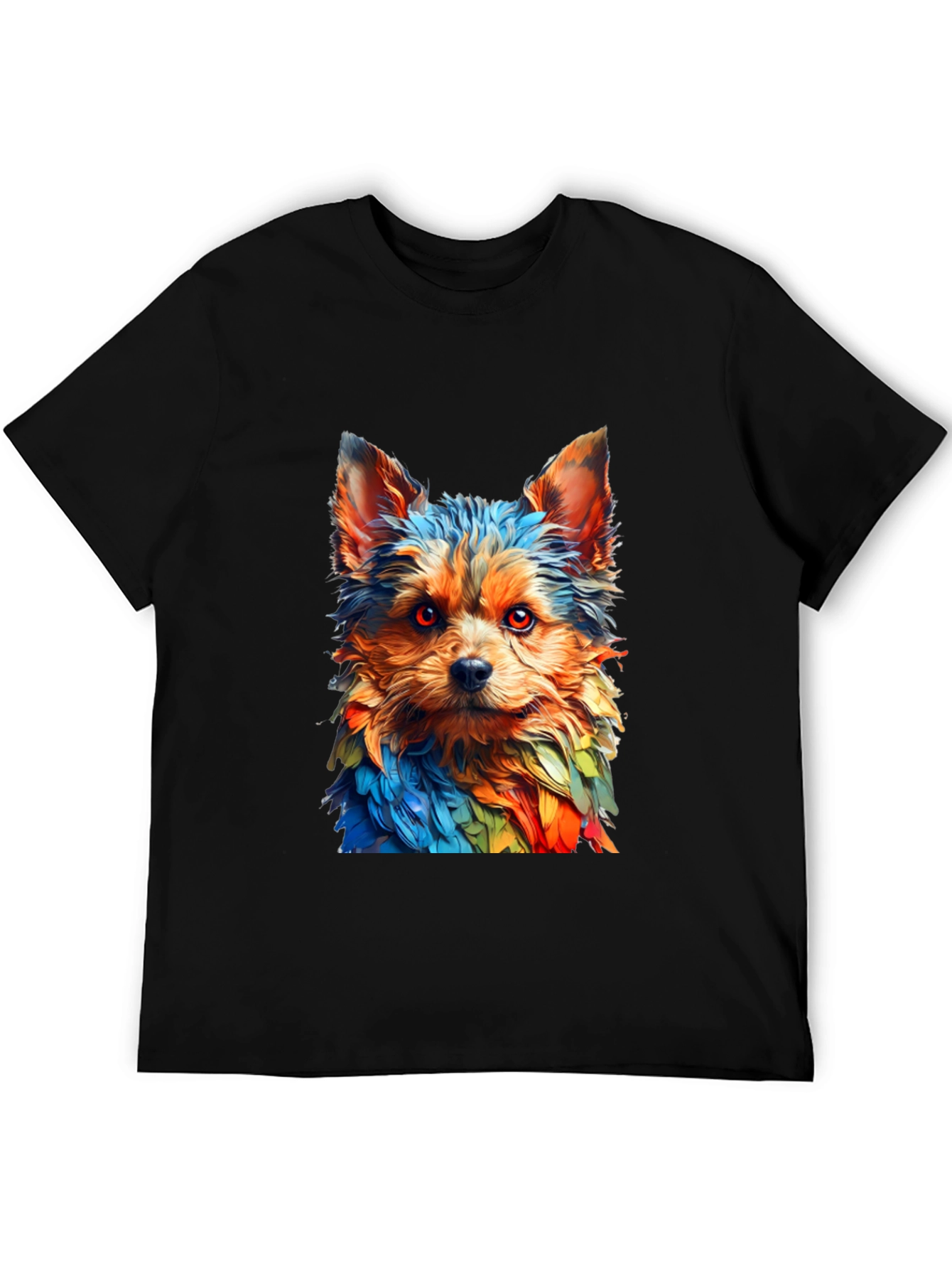 Rainbow Yorkie Dog Graphic Tee