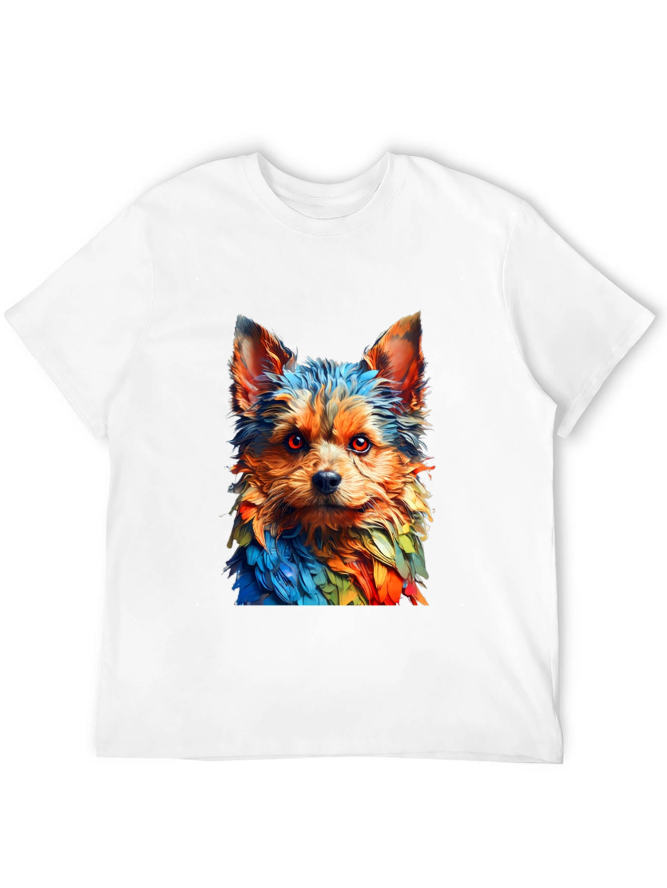 Rainbow Yorkie Dog Graphic Tee