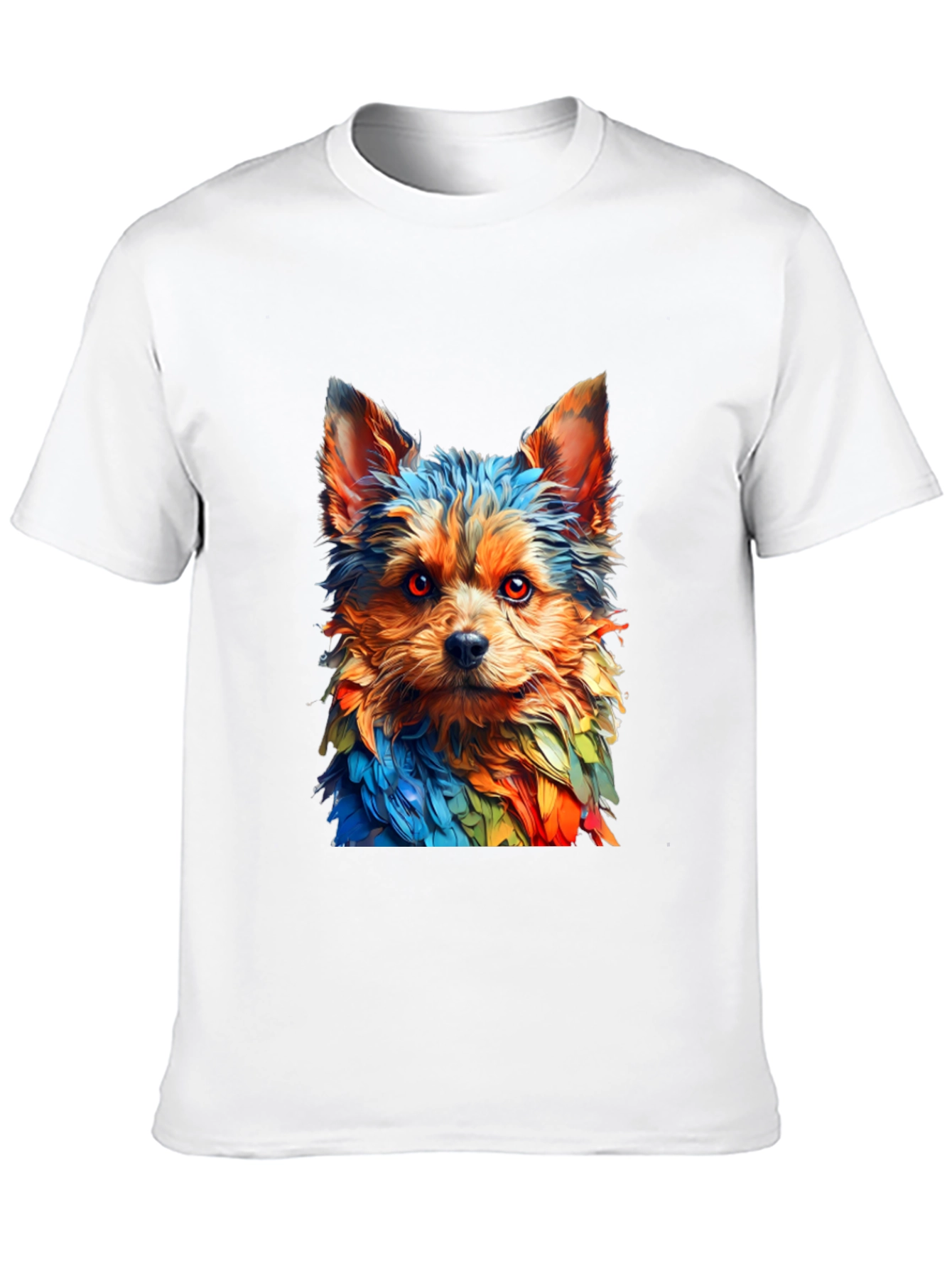 Rainbow Yorkie Dog Graphic Tee
