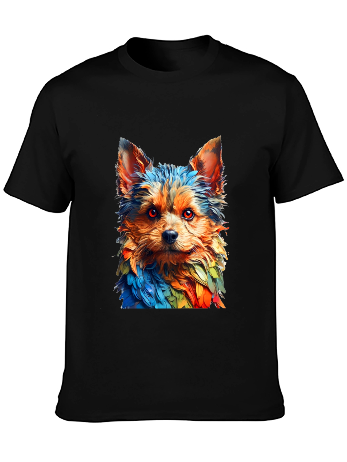 Rainbow Yorkie Dog Graphic Tee