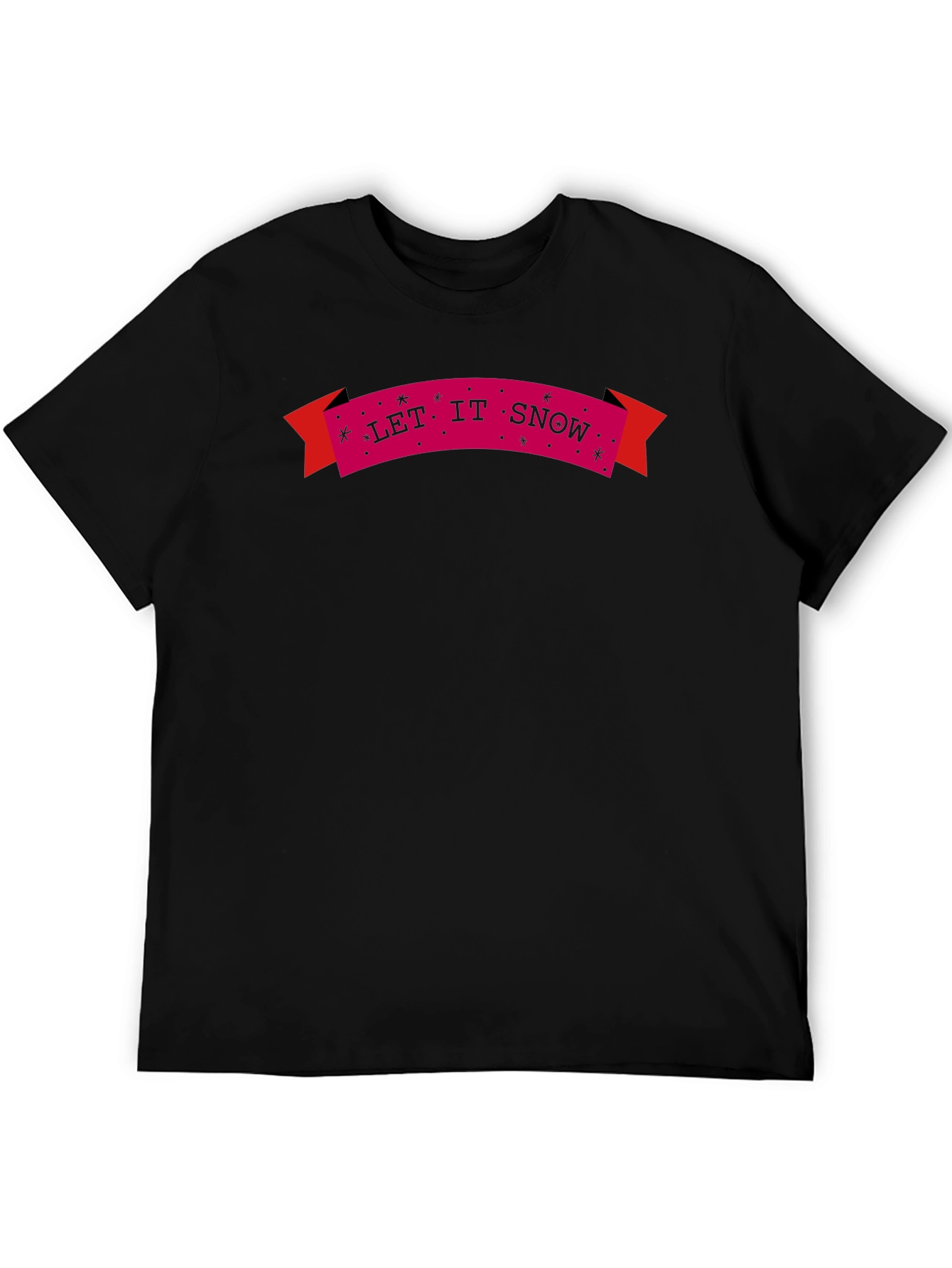Let It Snow Holiday Tee - Black