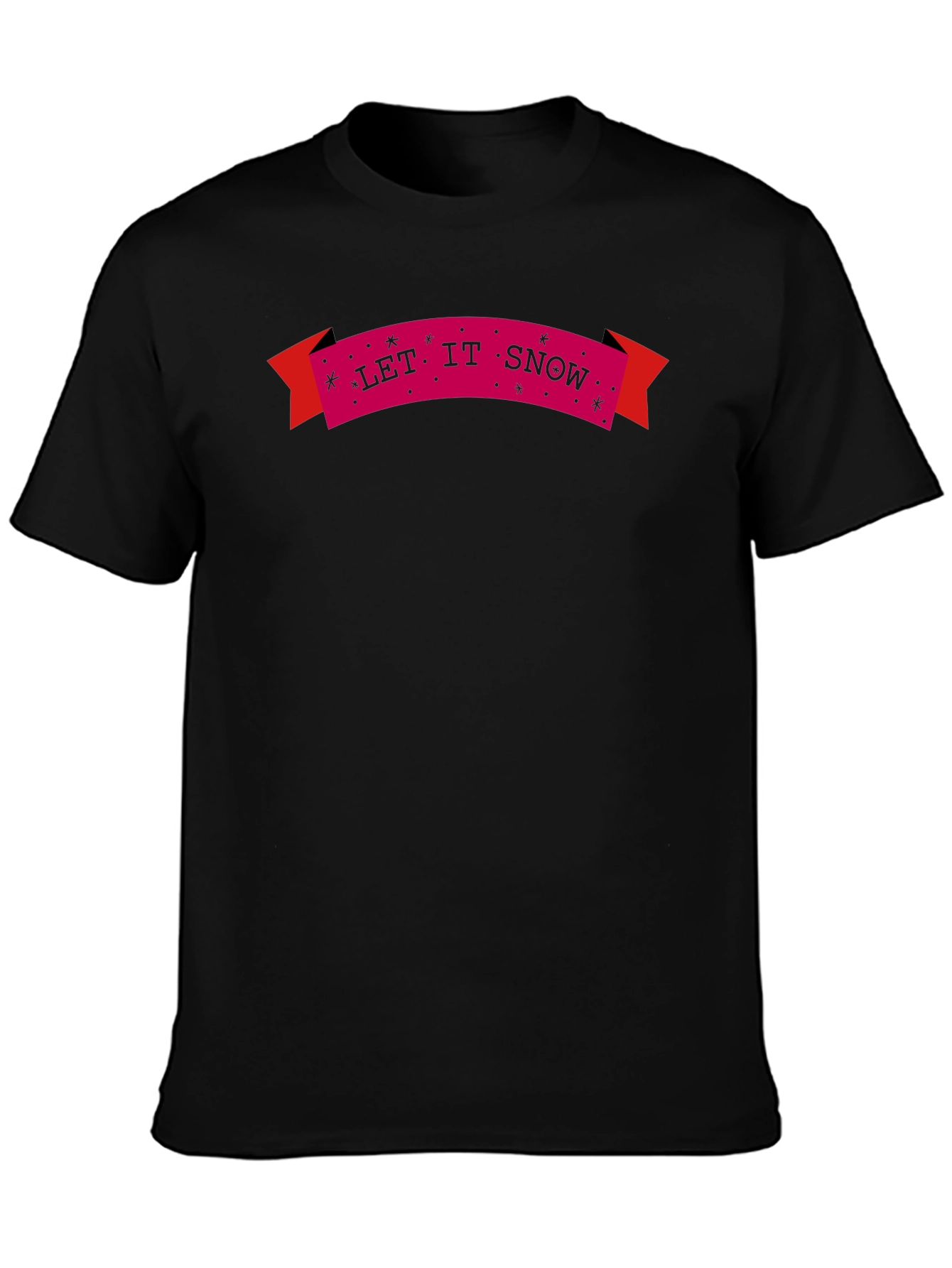 Let It Snow Holiday Tee - Black