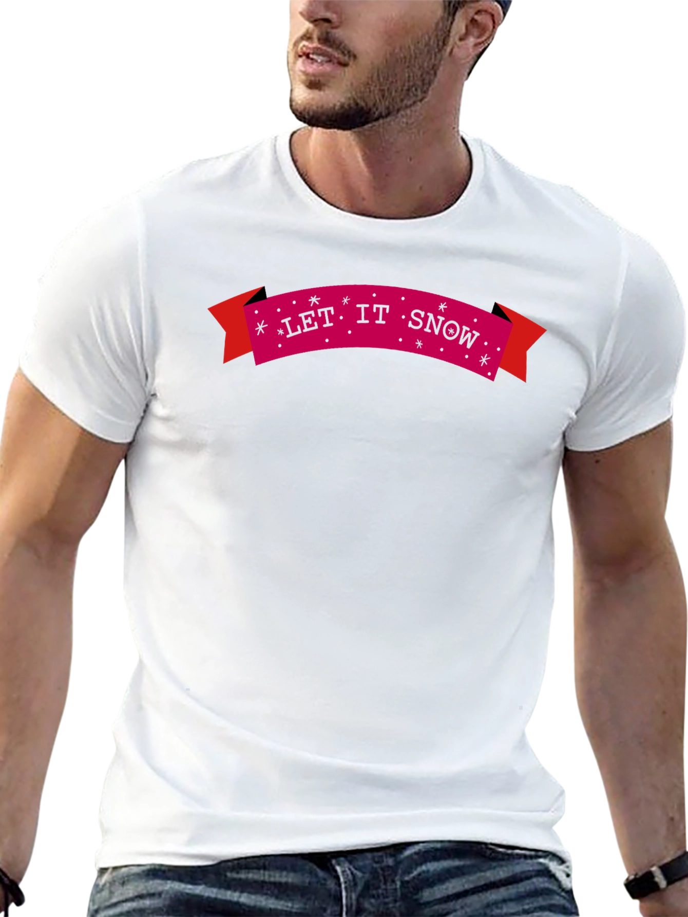 Let It Snow Holiday Tee - Black