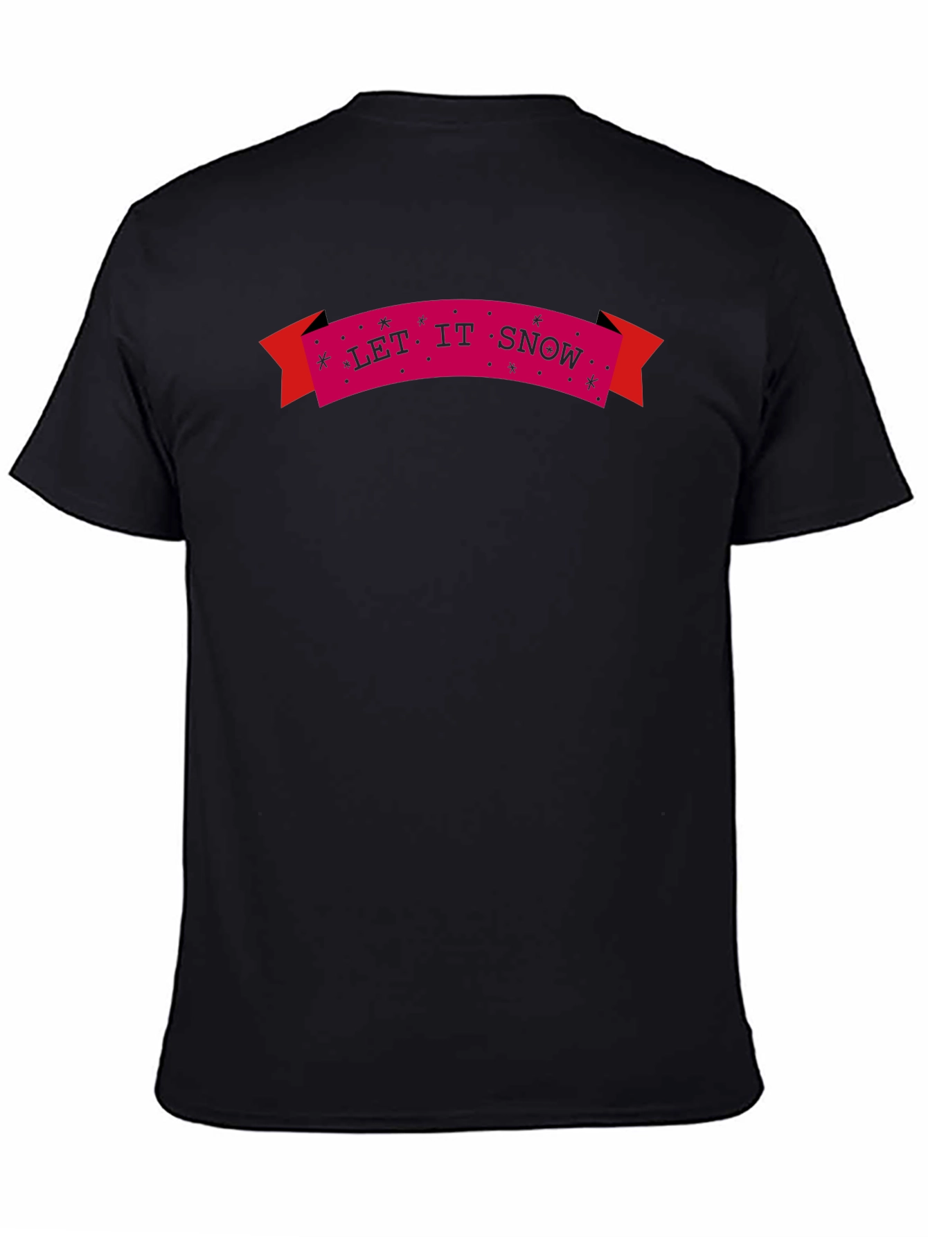 Let It Snow Holiday Tee - Black