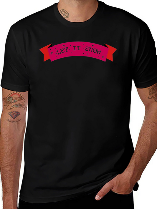 Let It Snow Holiday Tee - Black