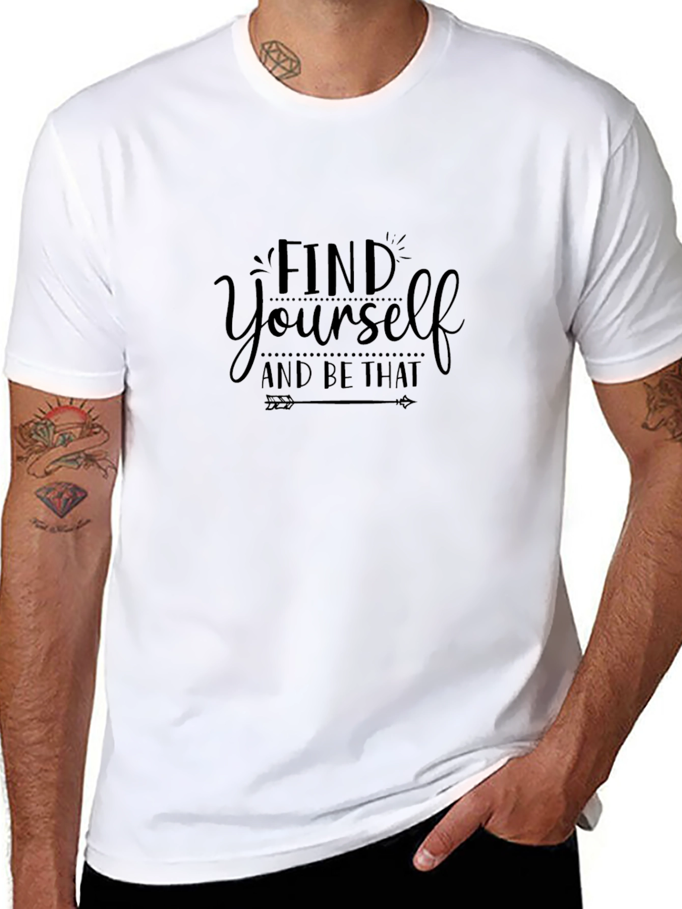 Find Yourself Graphic Black T-Shirt