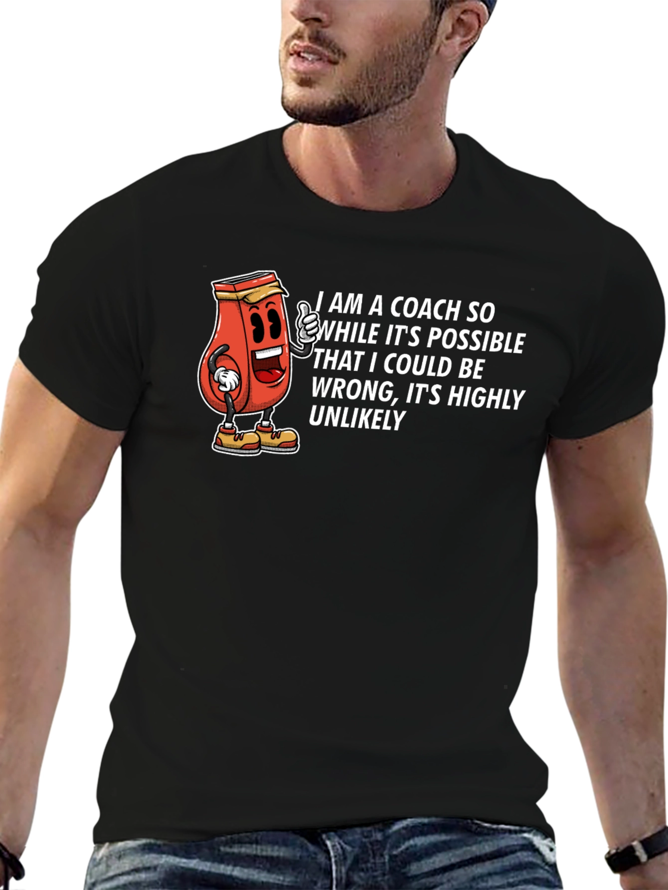 Coach Cartoon Graphic T-Shirt