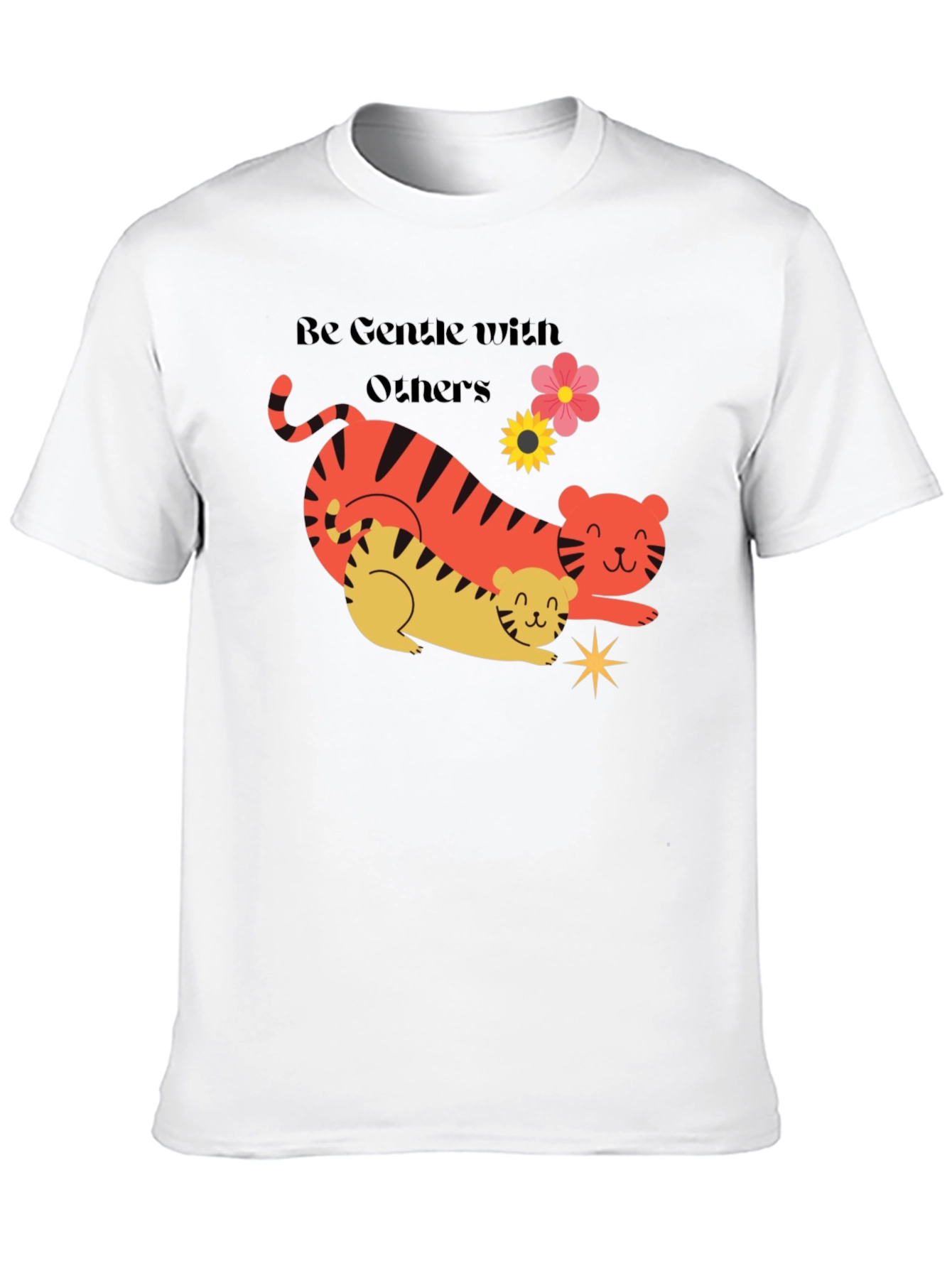 Gentle Tigers Graphic Tee - Soft Black Shirt