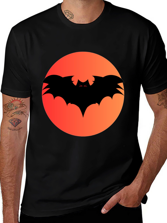 Halloween Bat Silhouette Graphic Tee