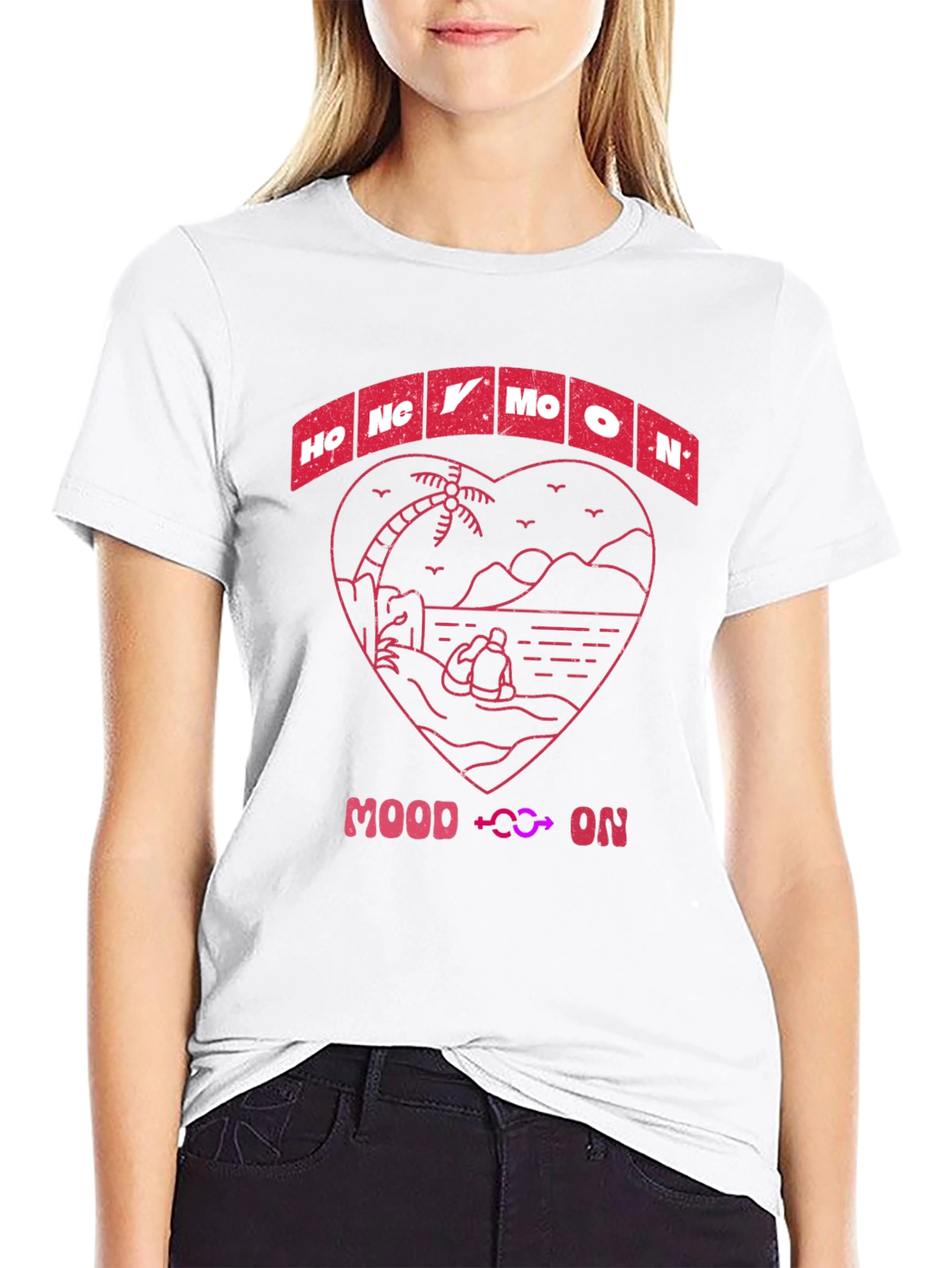 Honeymoon Mood On T-Shirt - Beach Love