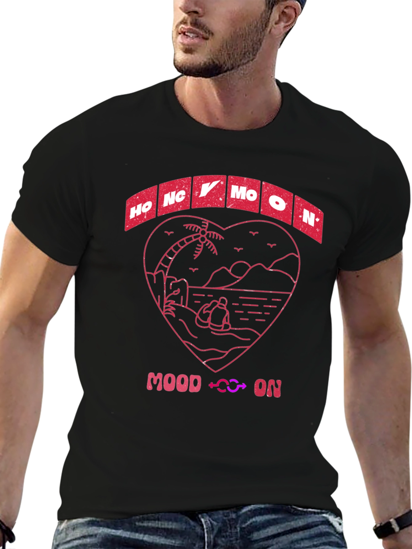 Honeymoon Mood On T-Shirt - Beach Love