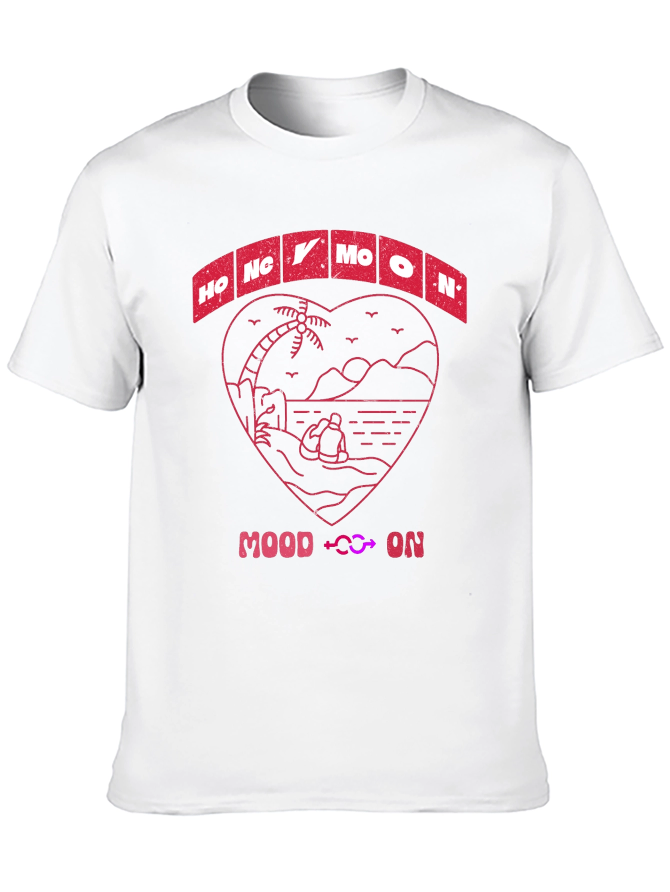 Honeymoon Mood On T-Shirt - Beach Love