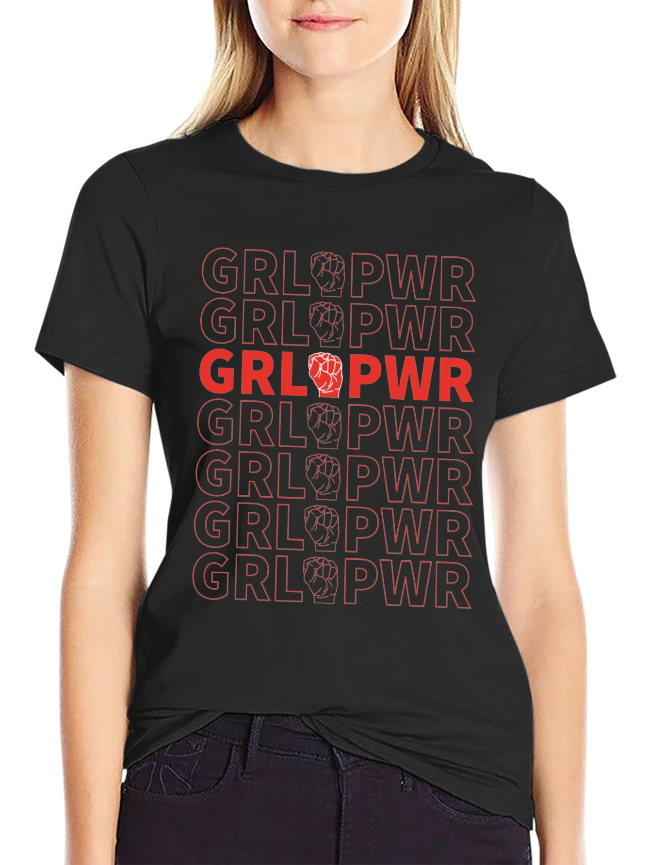 GRL PWR Graphic Tee - Empowering Design