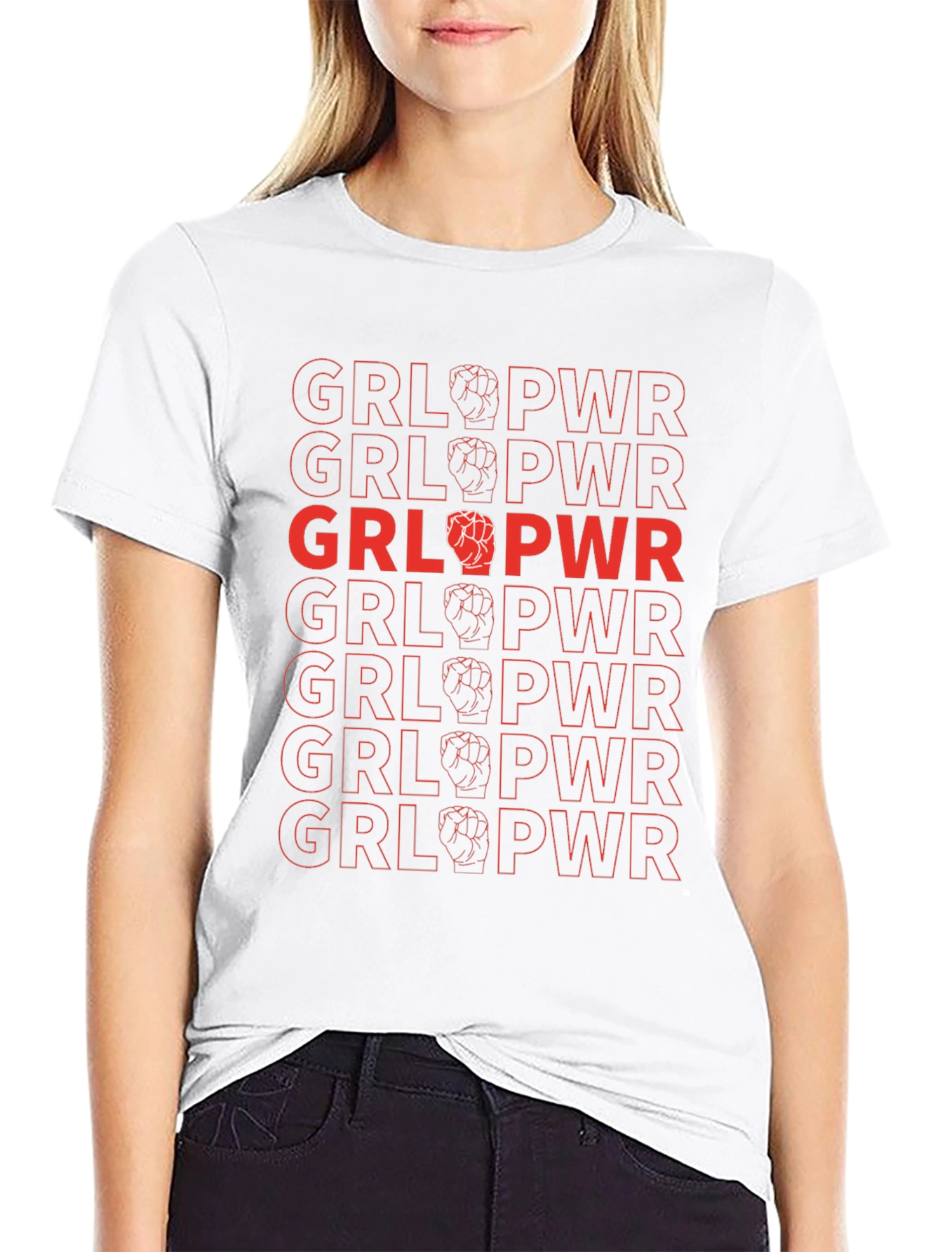 GRL PWR Graphic Tee - Empowering Design