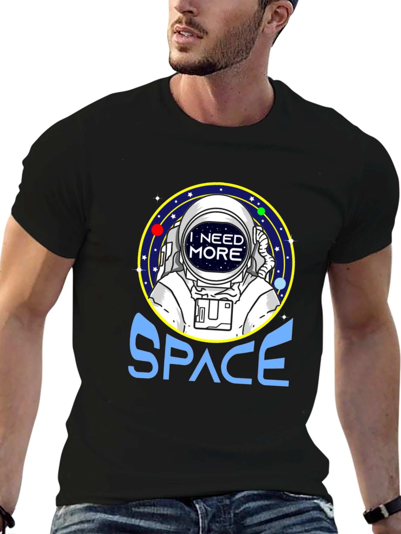 I Need More Space Astronaut Graphic T-Shirt