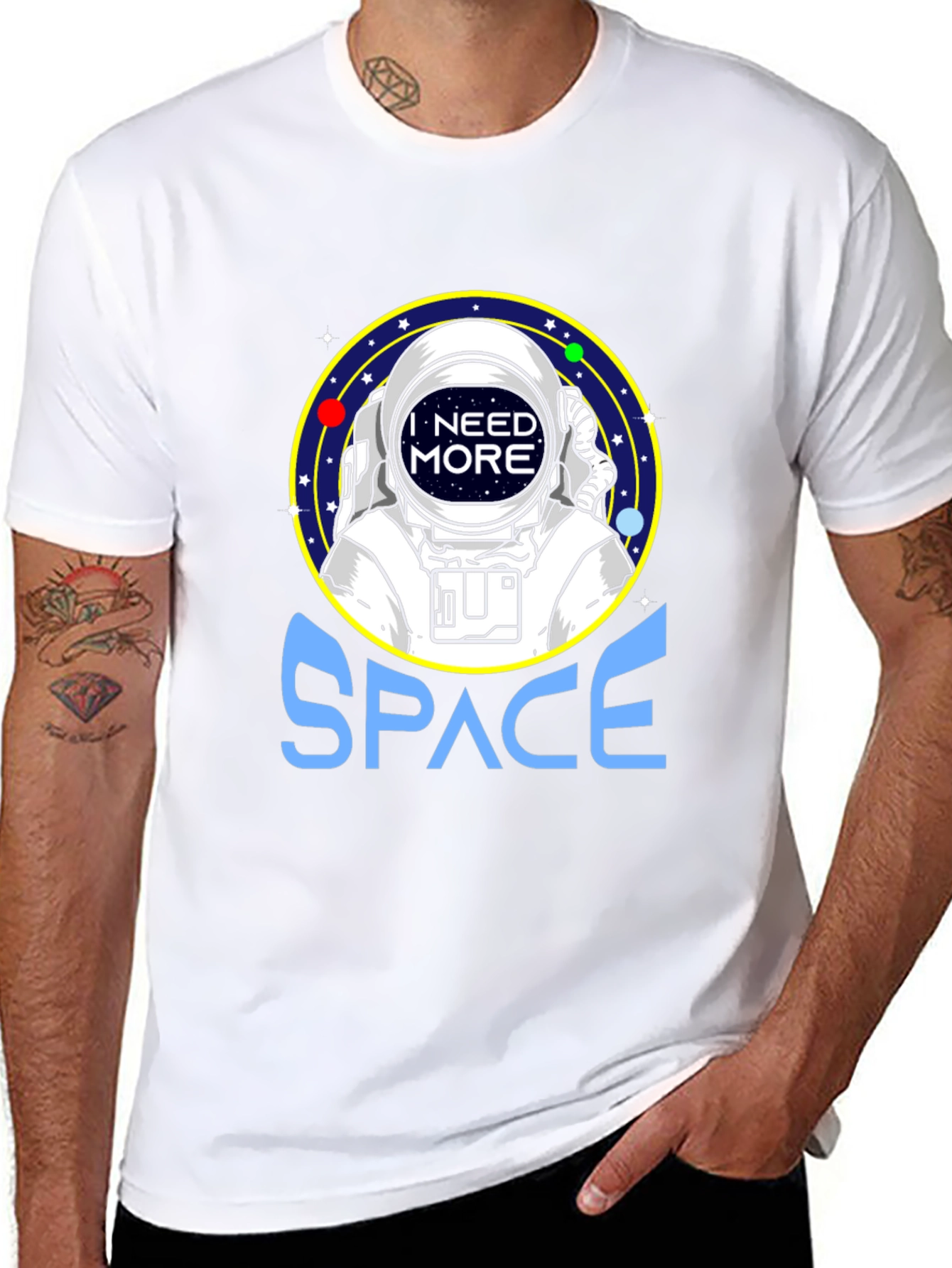 I Need More Space Astronaut Graphic T-Shirt