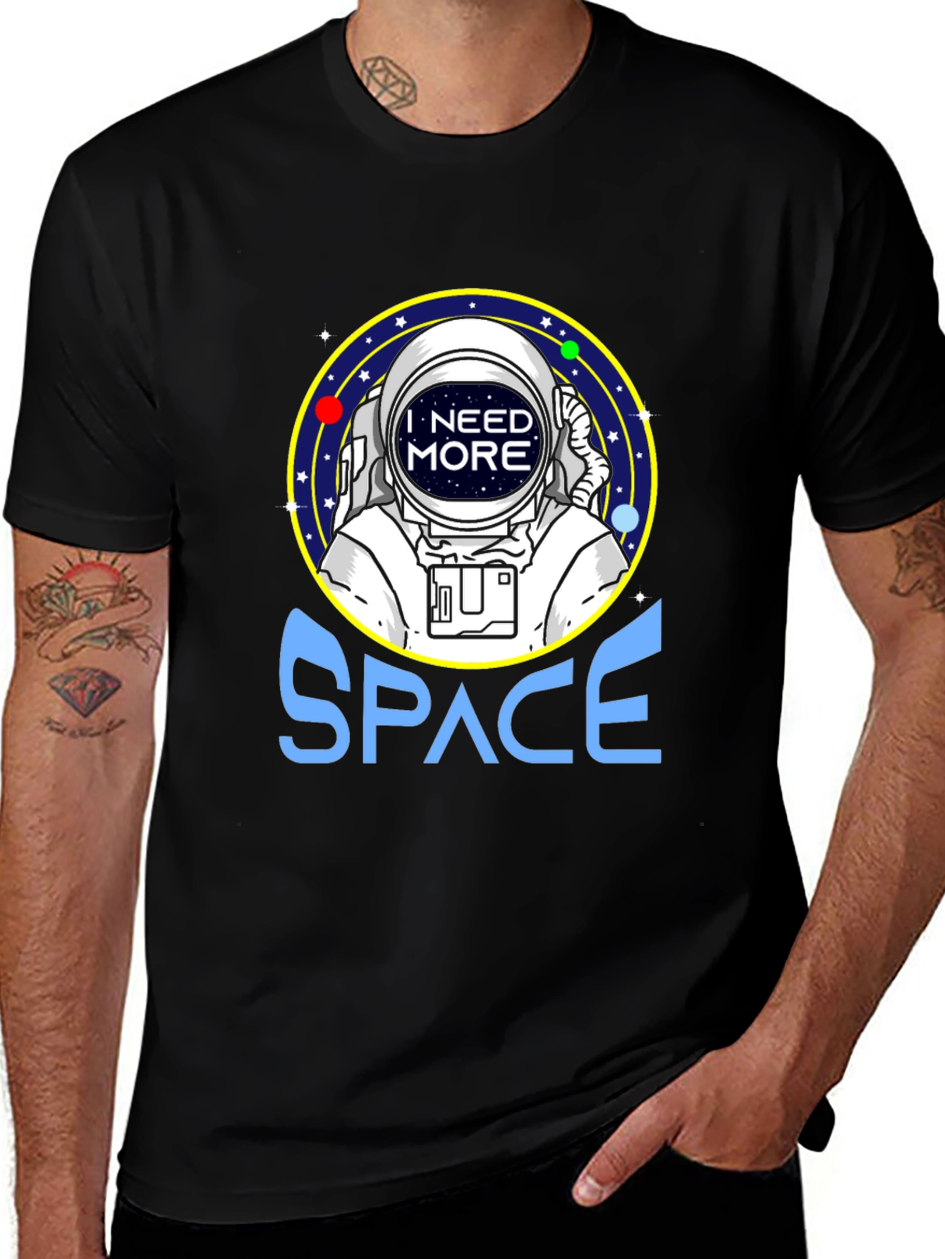 I Need More Space Astronaut Graphic T-Shirt