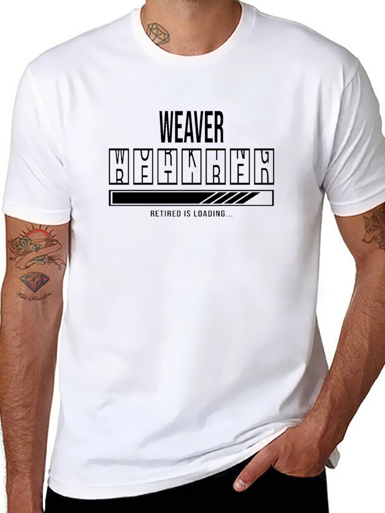 Weaver Retirement Loading Black T-Shirt