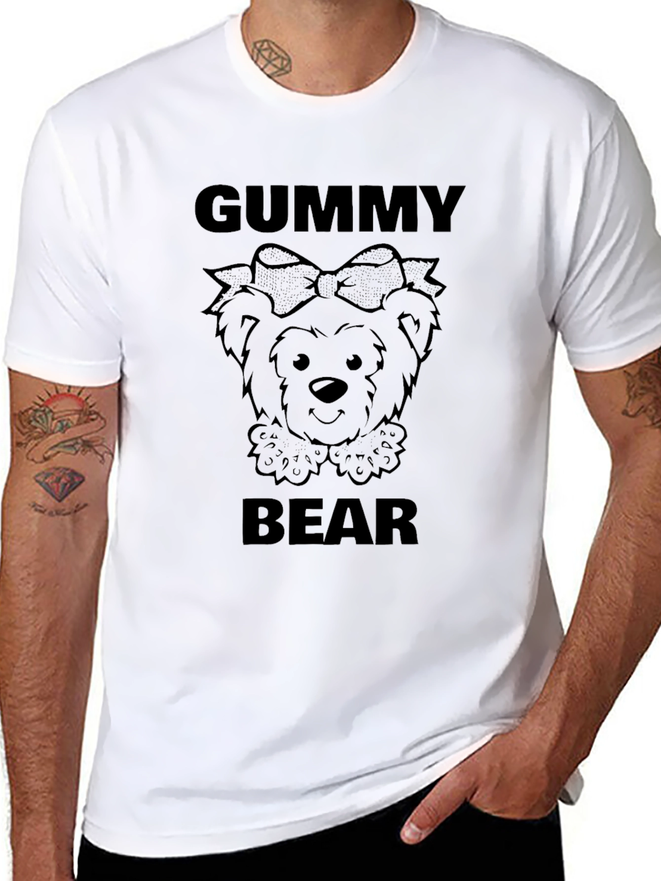 Gummy Bear Graphic Tee - Black Unisex T-Shirt