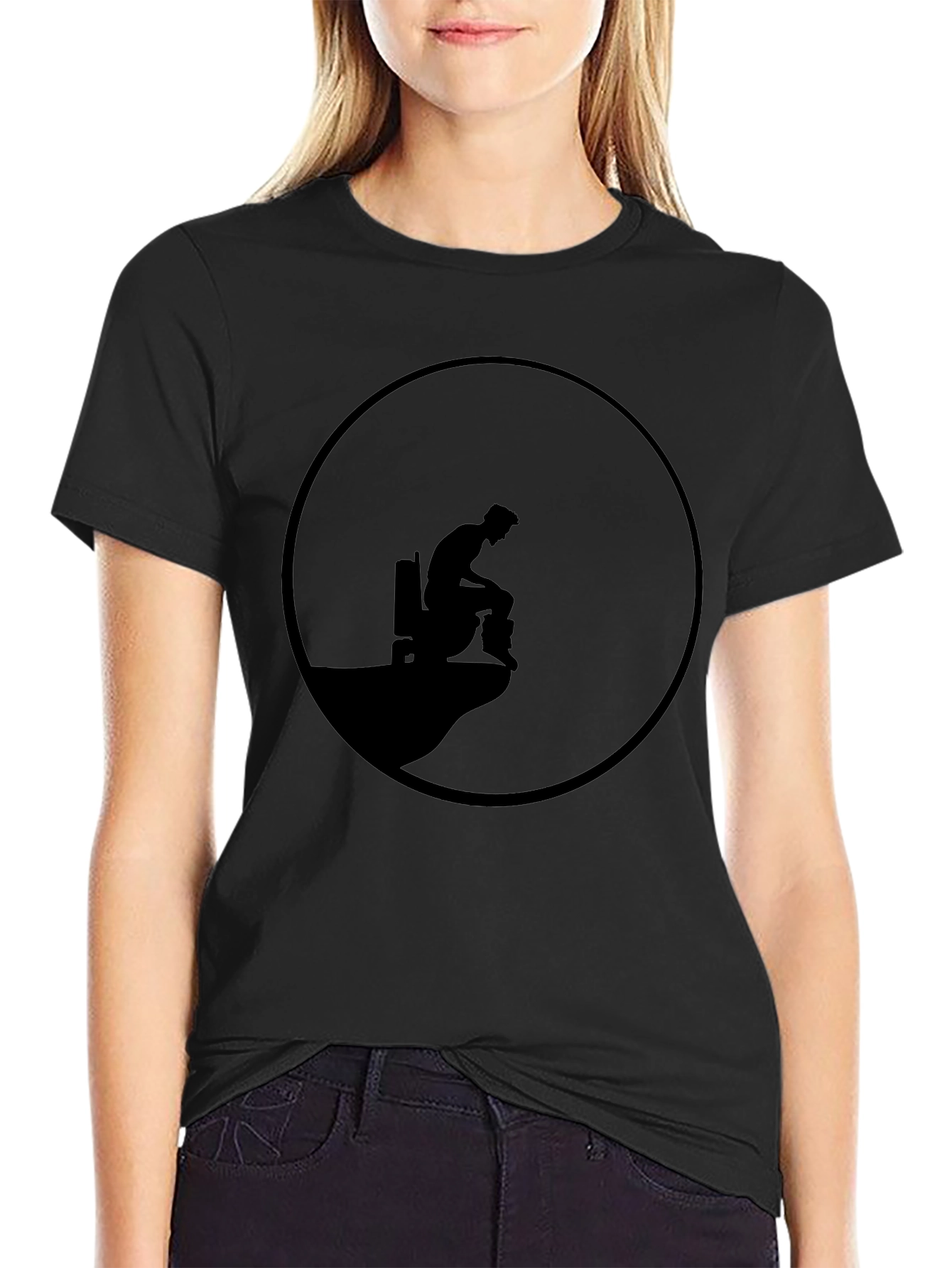 Mens Black Graphic Tee - Cliff Edge Design