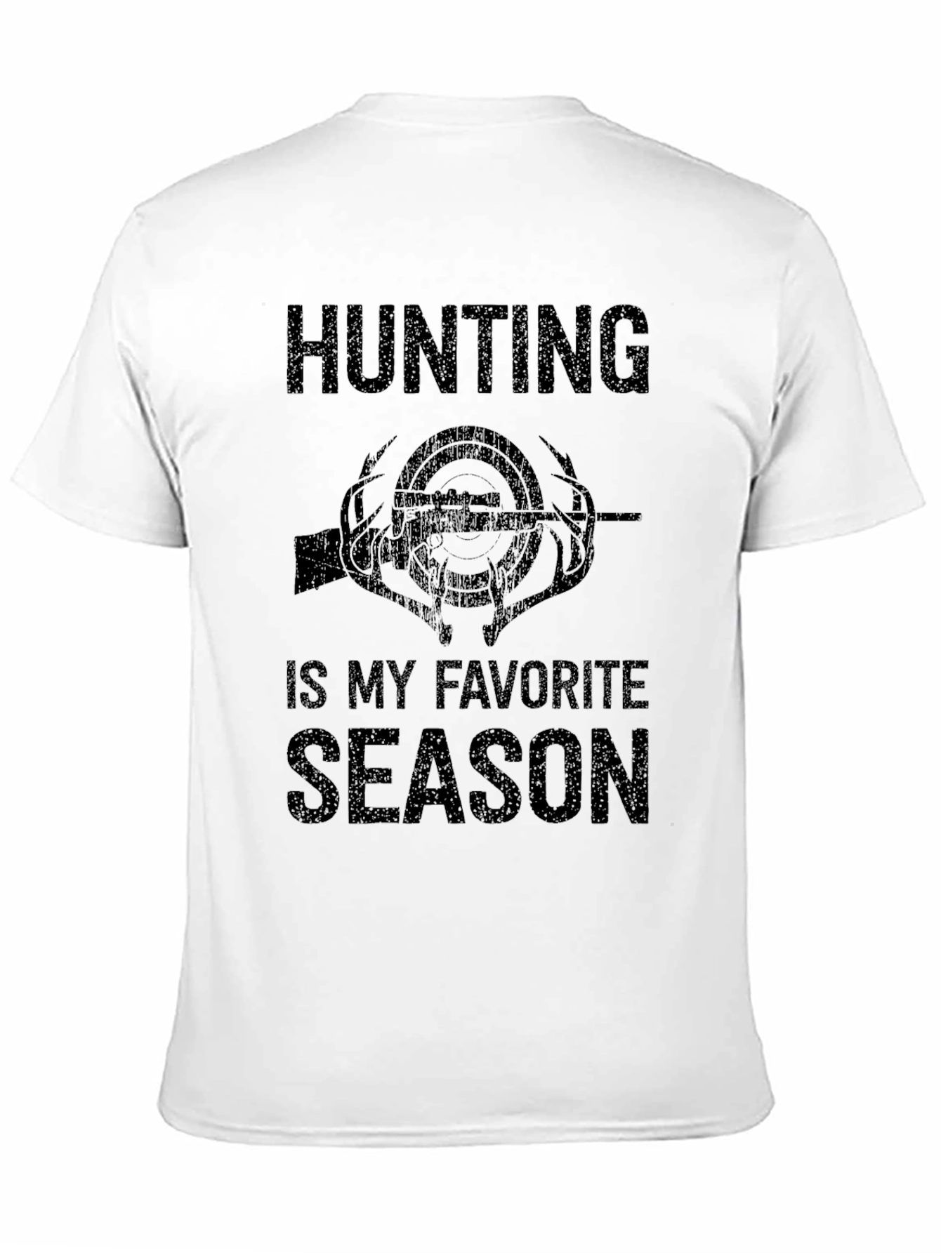 Hunting Season Graphic Tee - Black Cotton T-Shirt