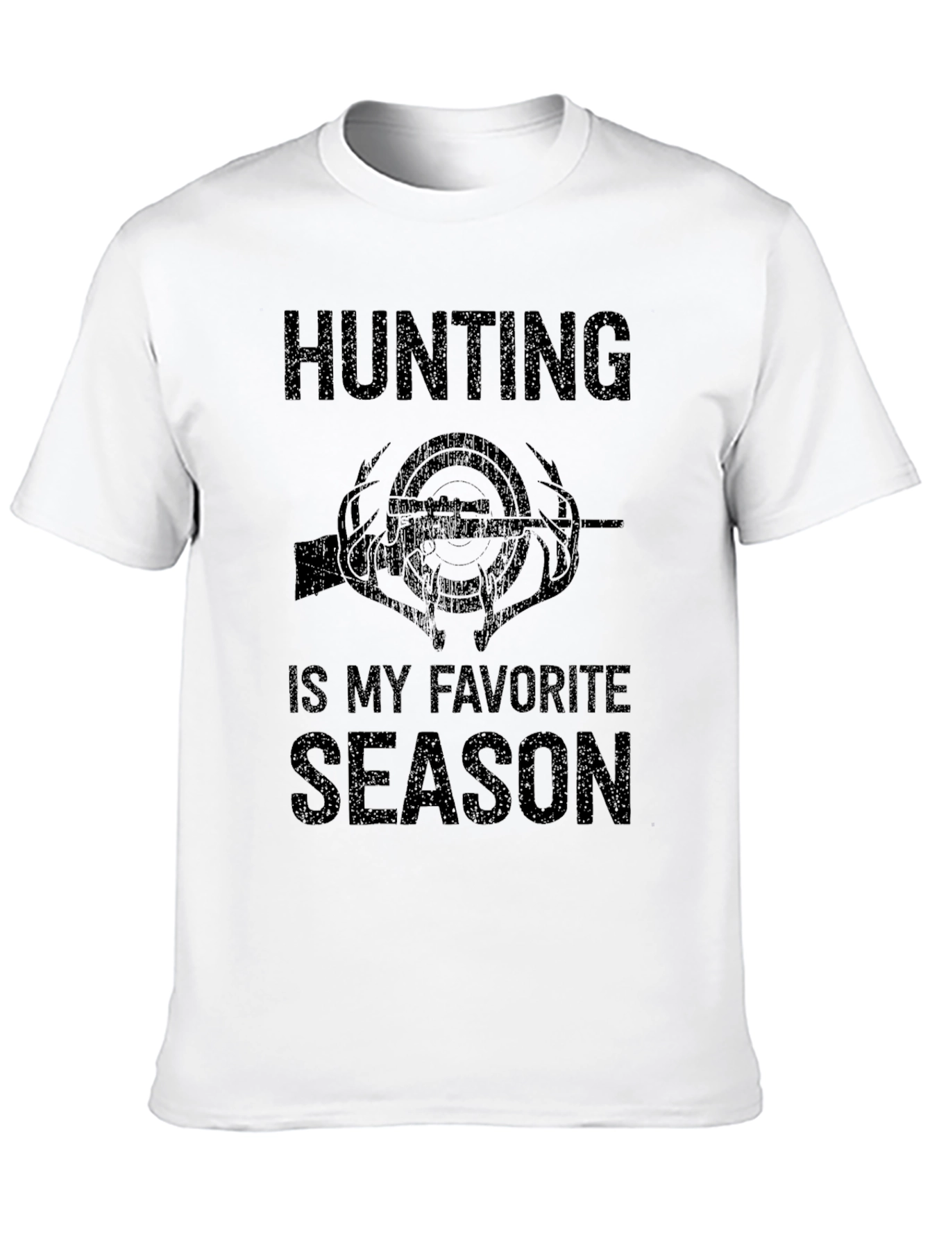 Hunting Season Graphic Tee - Black Cotton T-Shirt
