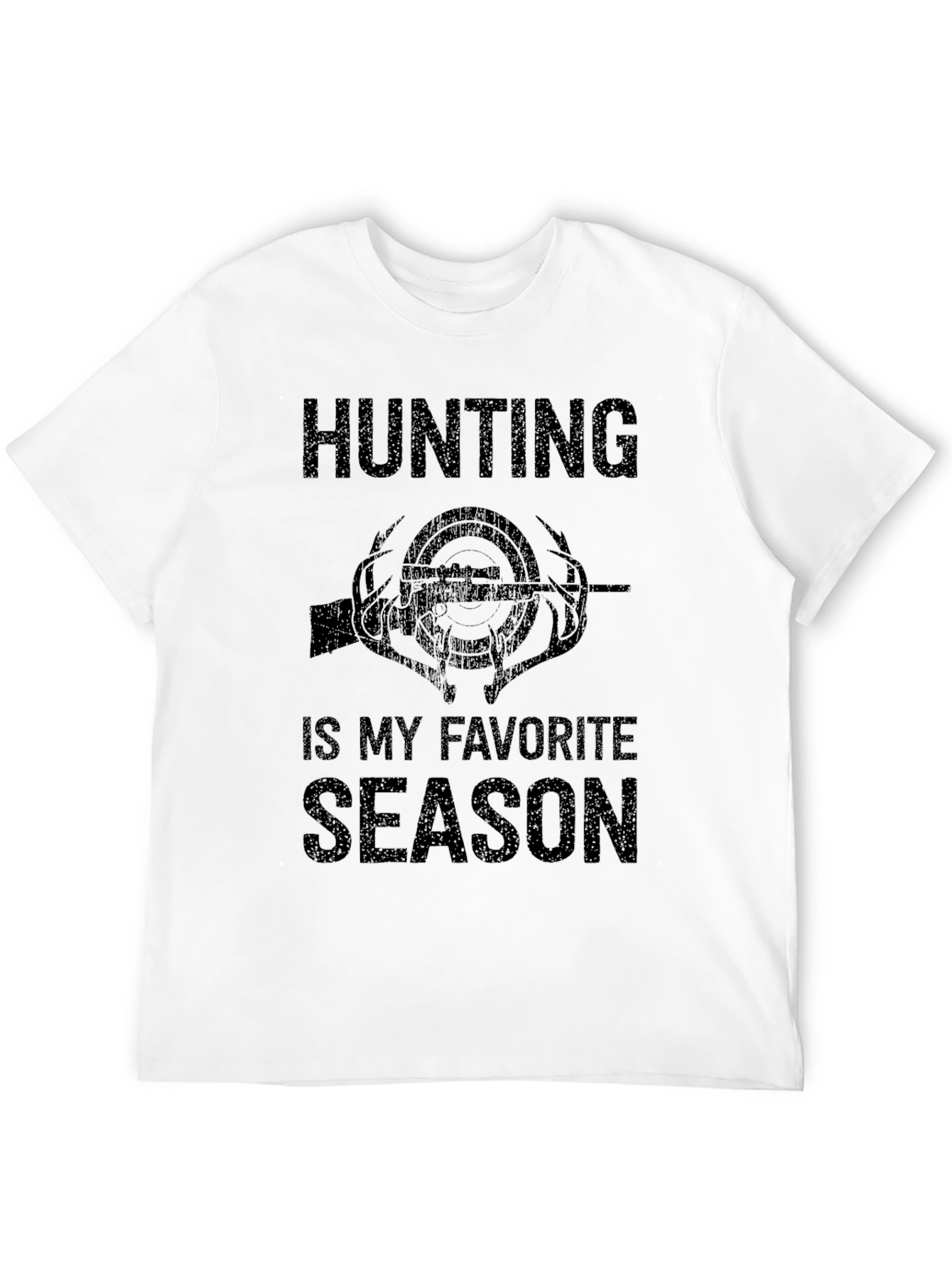 Hunting Season Graphic Tee - Black Cotton T-Shirt